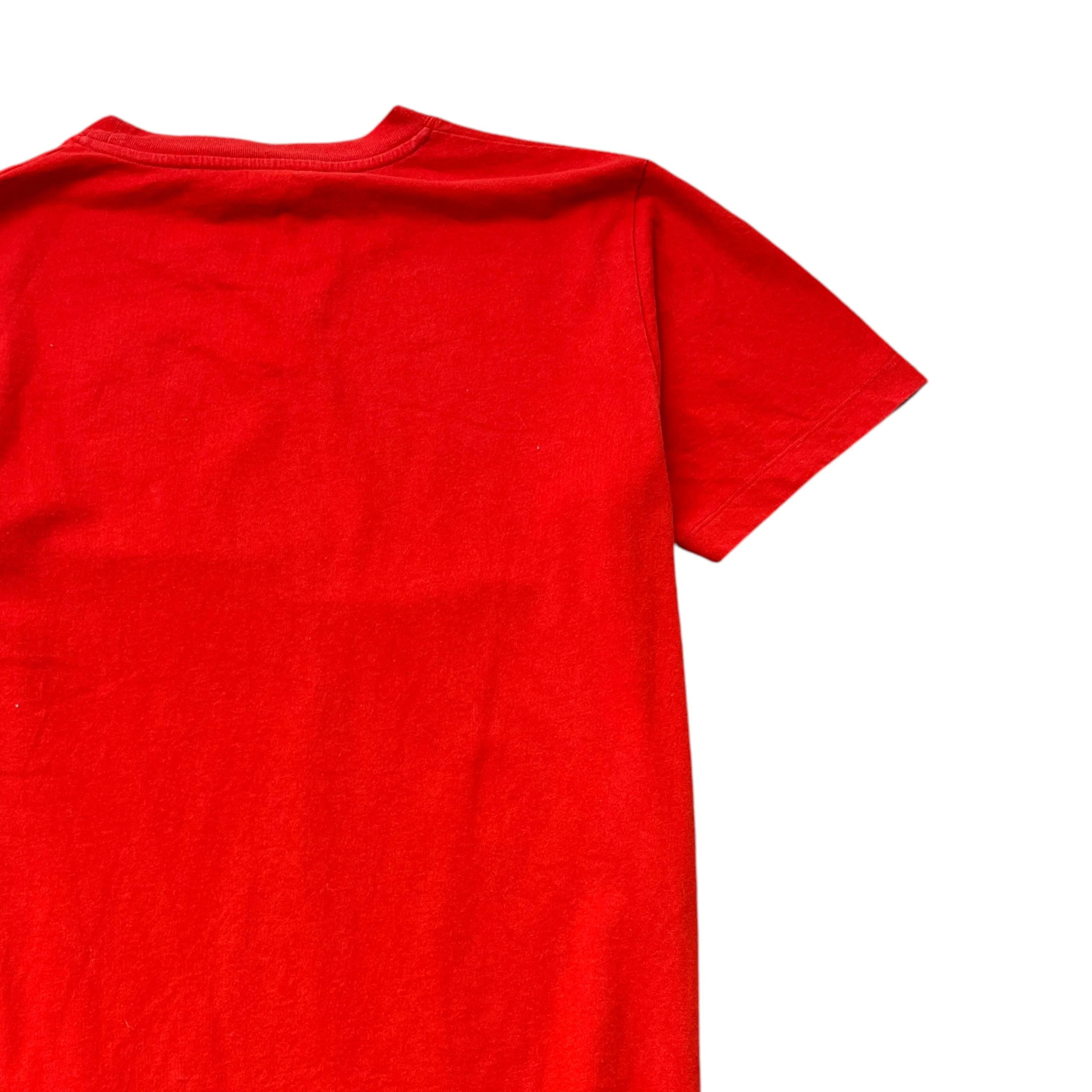 Men's Embroidered Logo T-Shirt Red Size M - Image 4