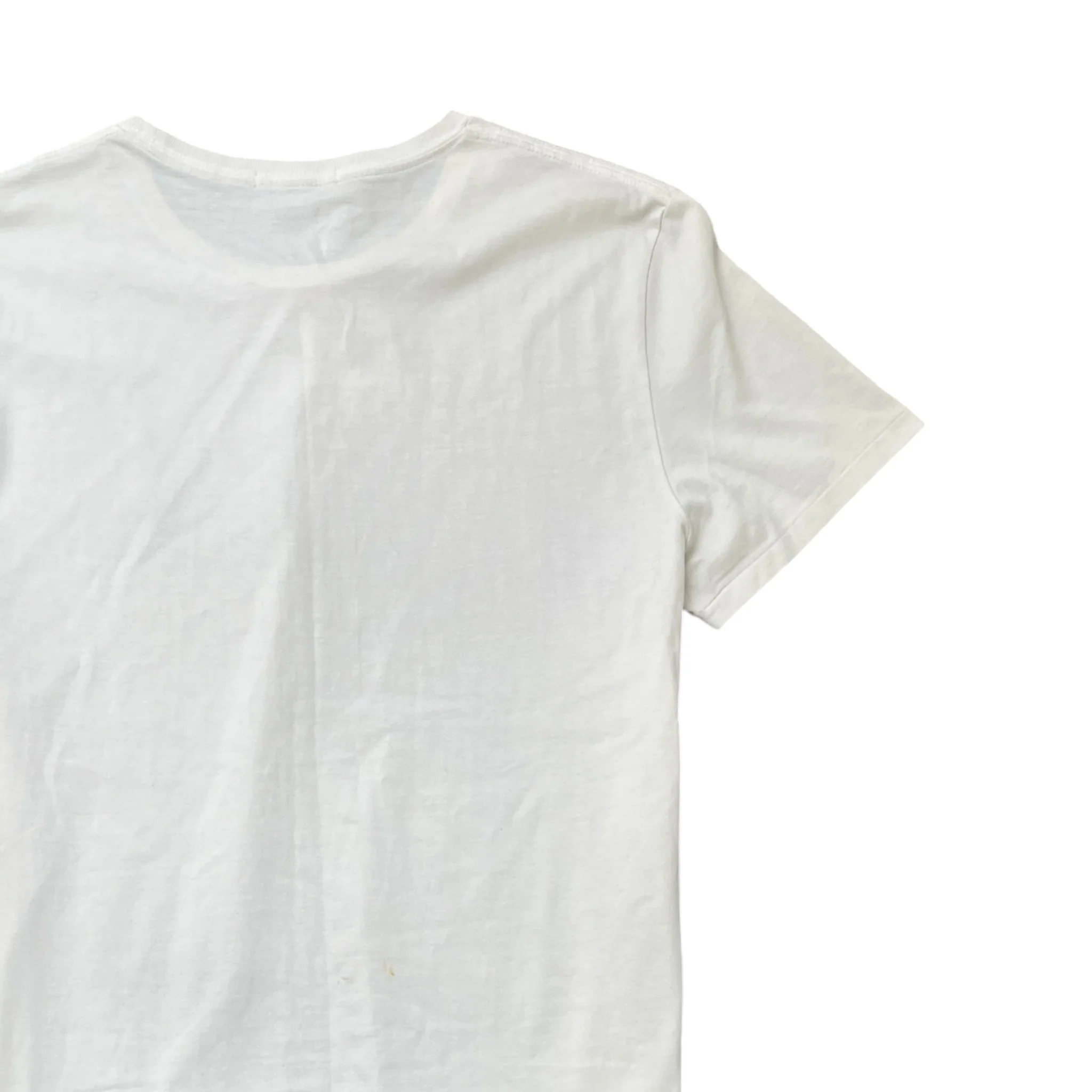Men's Embroidered Logo T-Shirt White Size L - Image 4