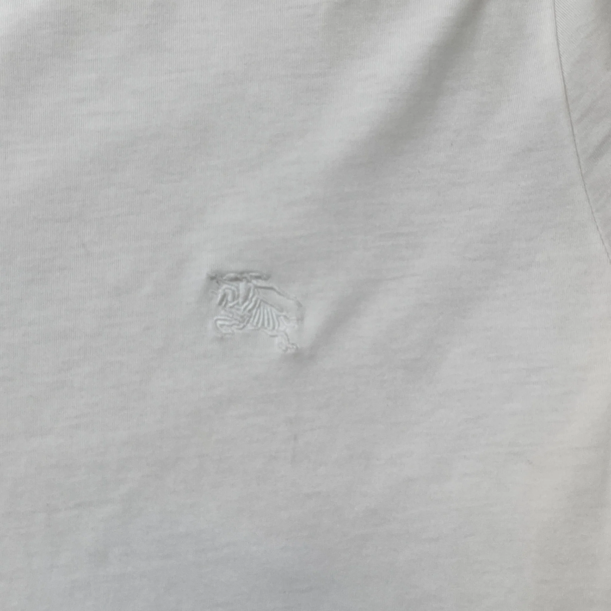 Men's Embroidered Logo T-Shirt White Size L - Image 5