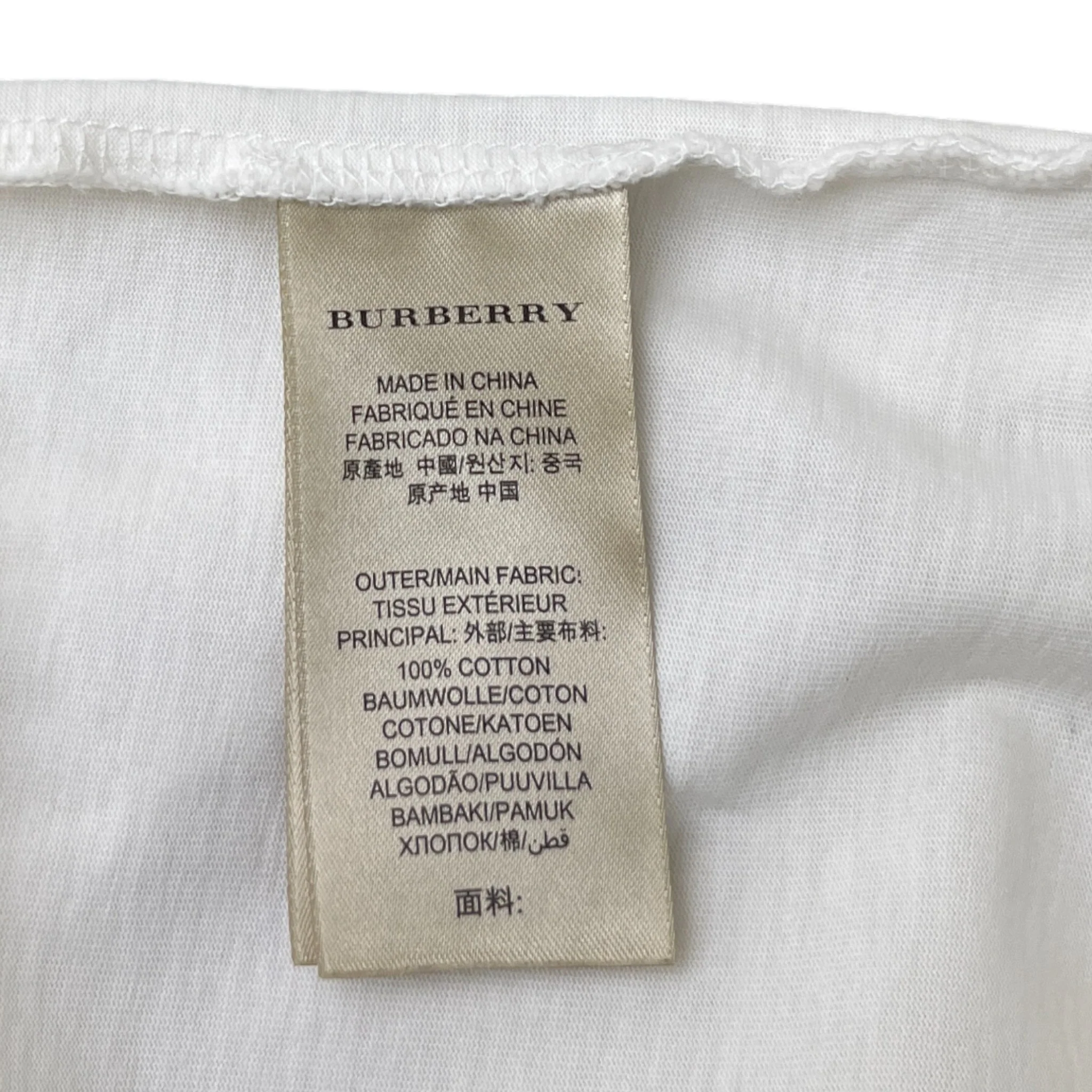 Men's Embroidered Logo T-Shirt White Size L - Image 6