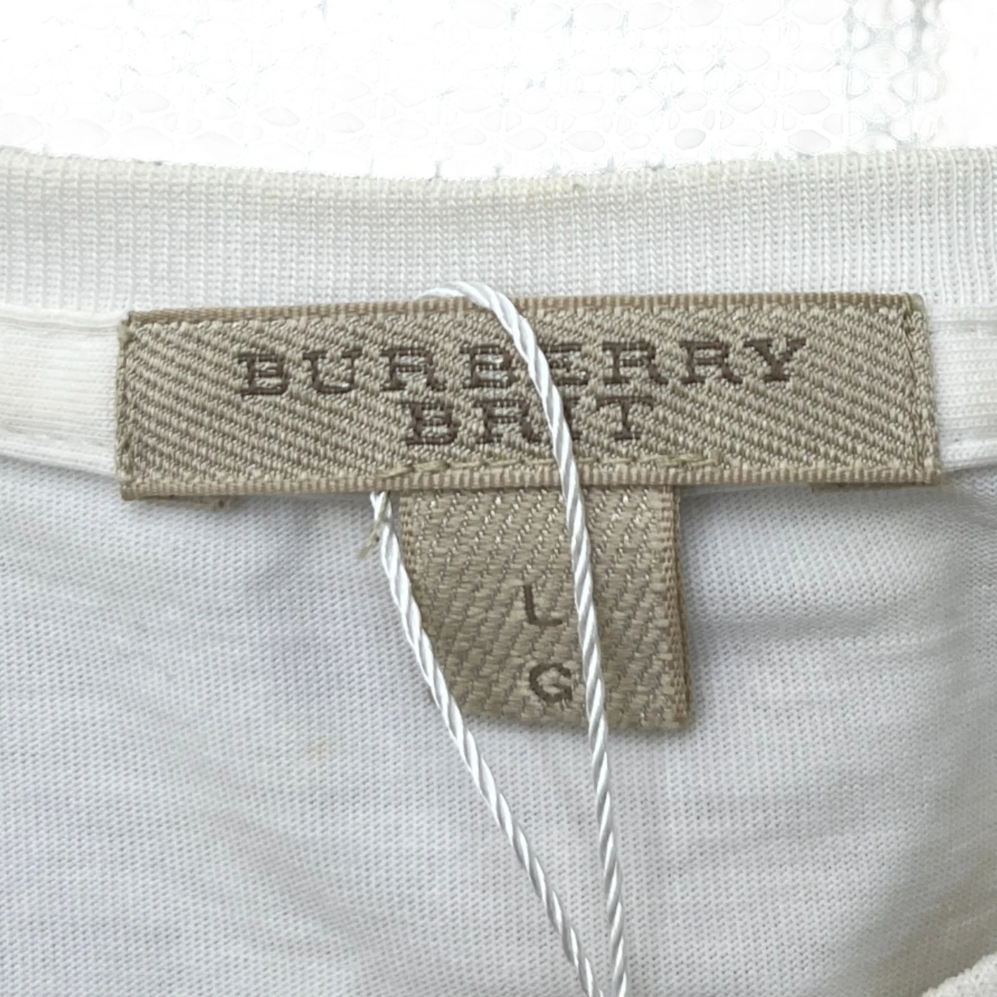 Men's Embroidered Logo T-Shirt White Size L - Image 7