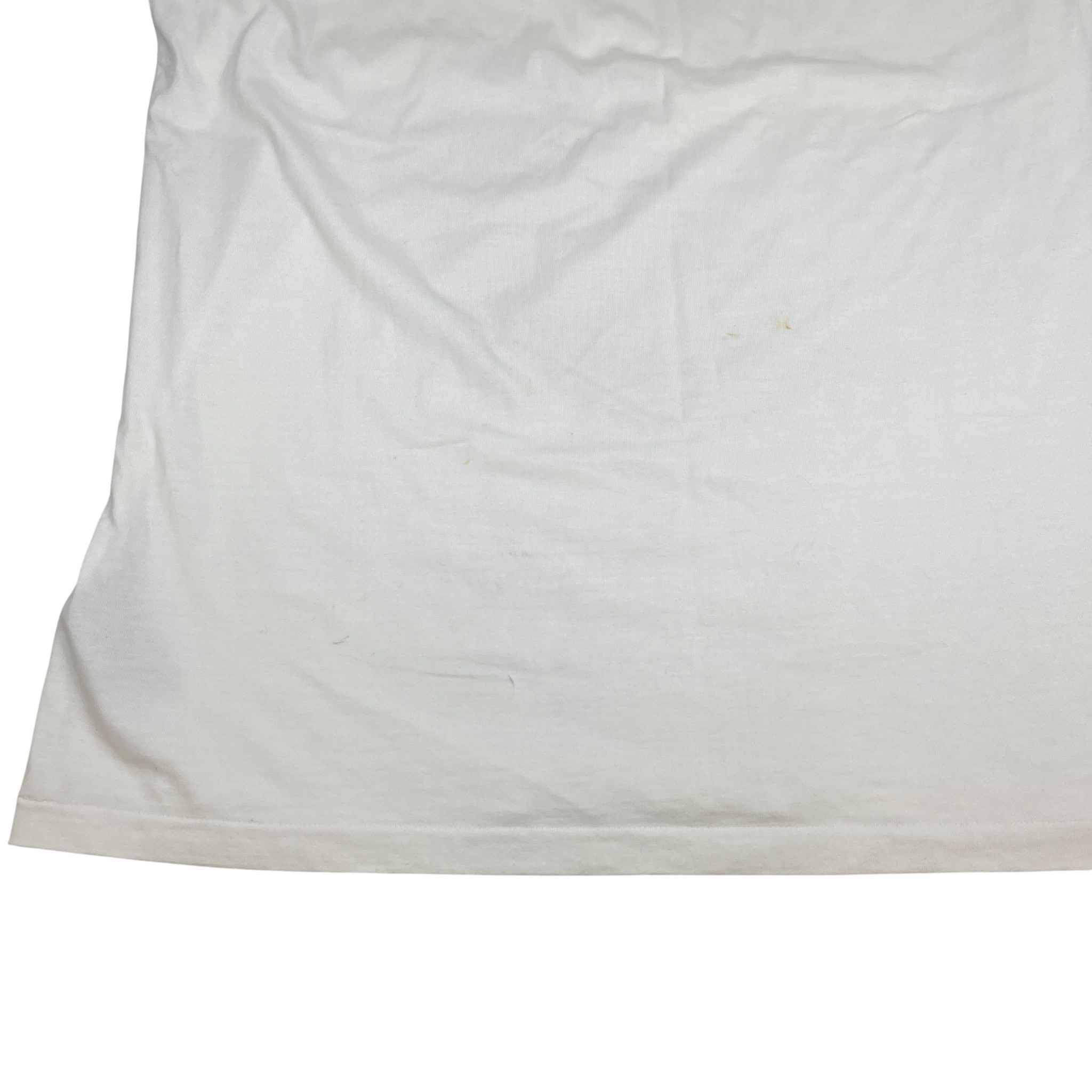 Men's Embroidered Logo T-Shirt White Size L - Image 9