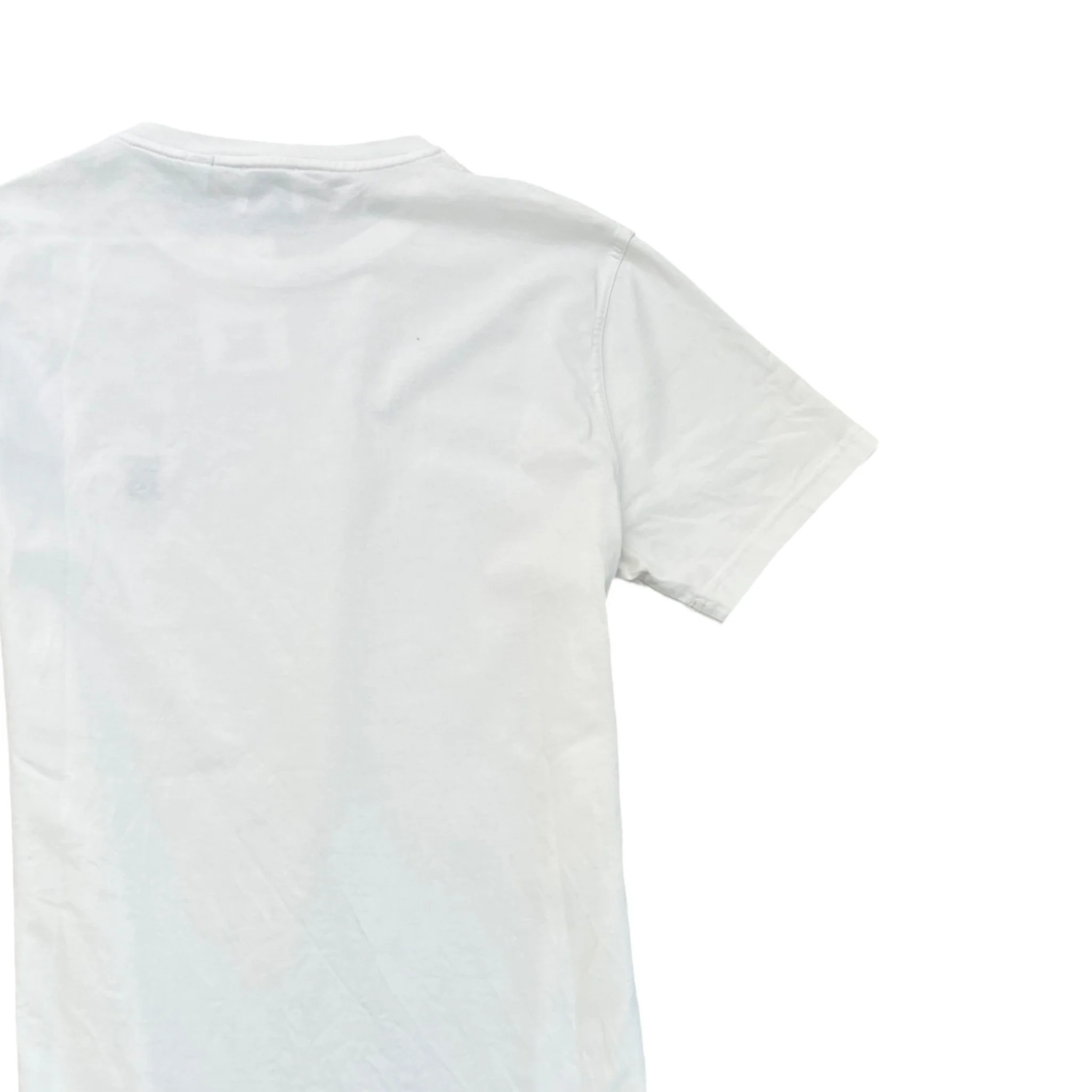 Men's Embroidered Logo T-Shirt White Size S - Image 4