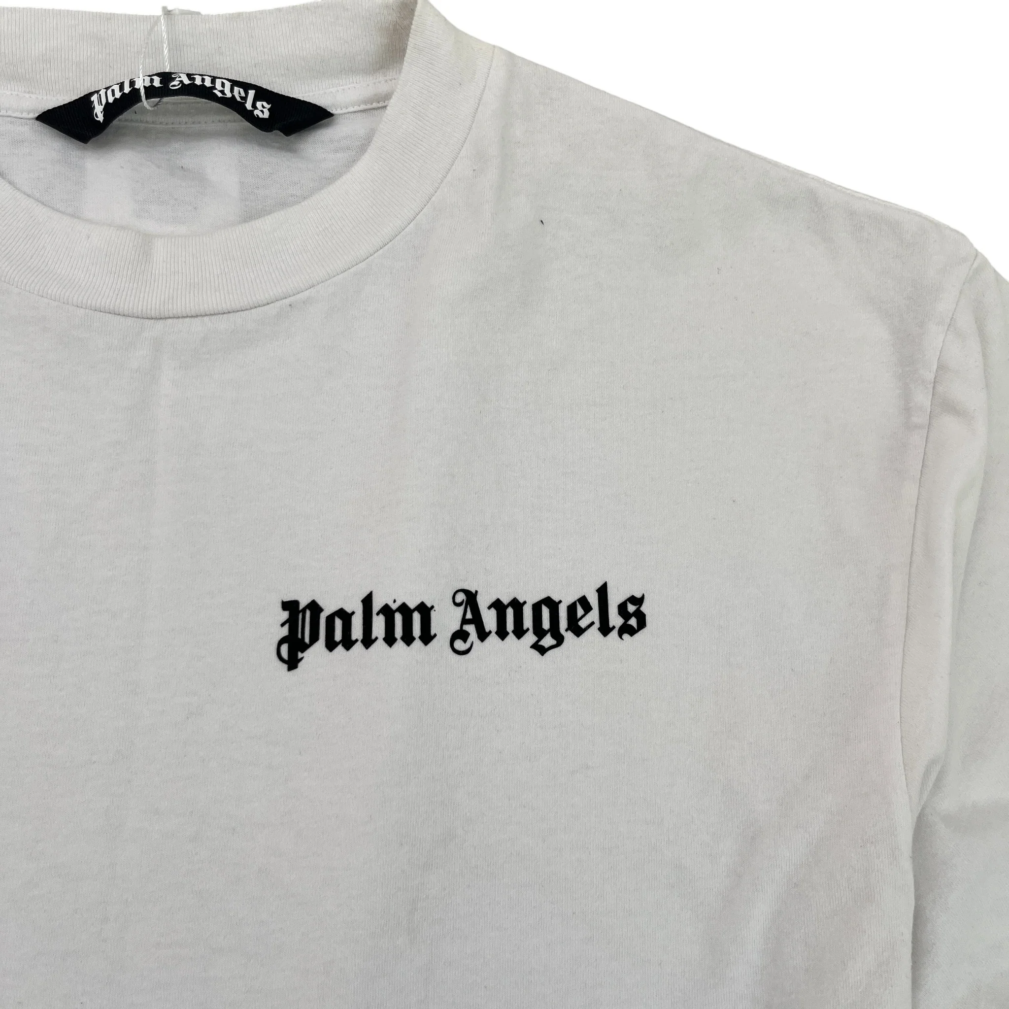 Men's Embroidered Logo T-Shirt White Size XL - Image 5