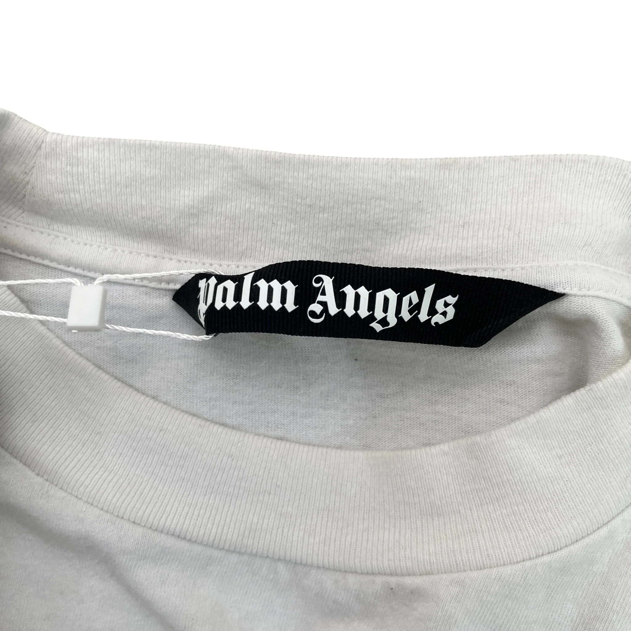 Men's Embroidered Logo T-Shirt White Size XL - Image 7