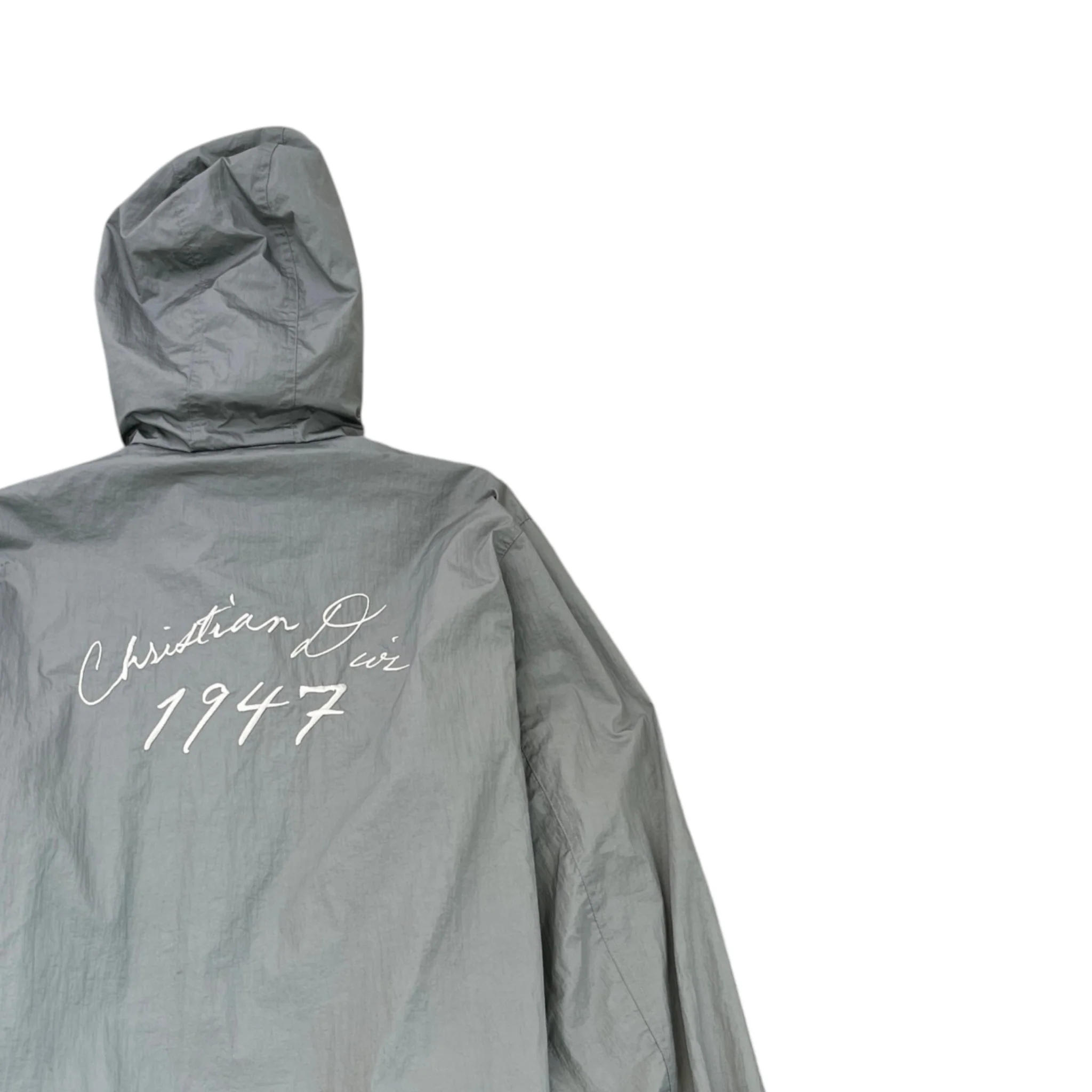 Men's Embroidered Logo Windbreaker Grey Size IT 50 / L - Image 4