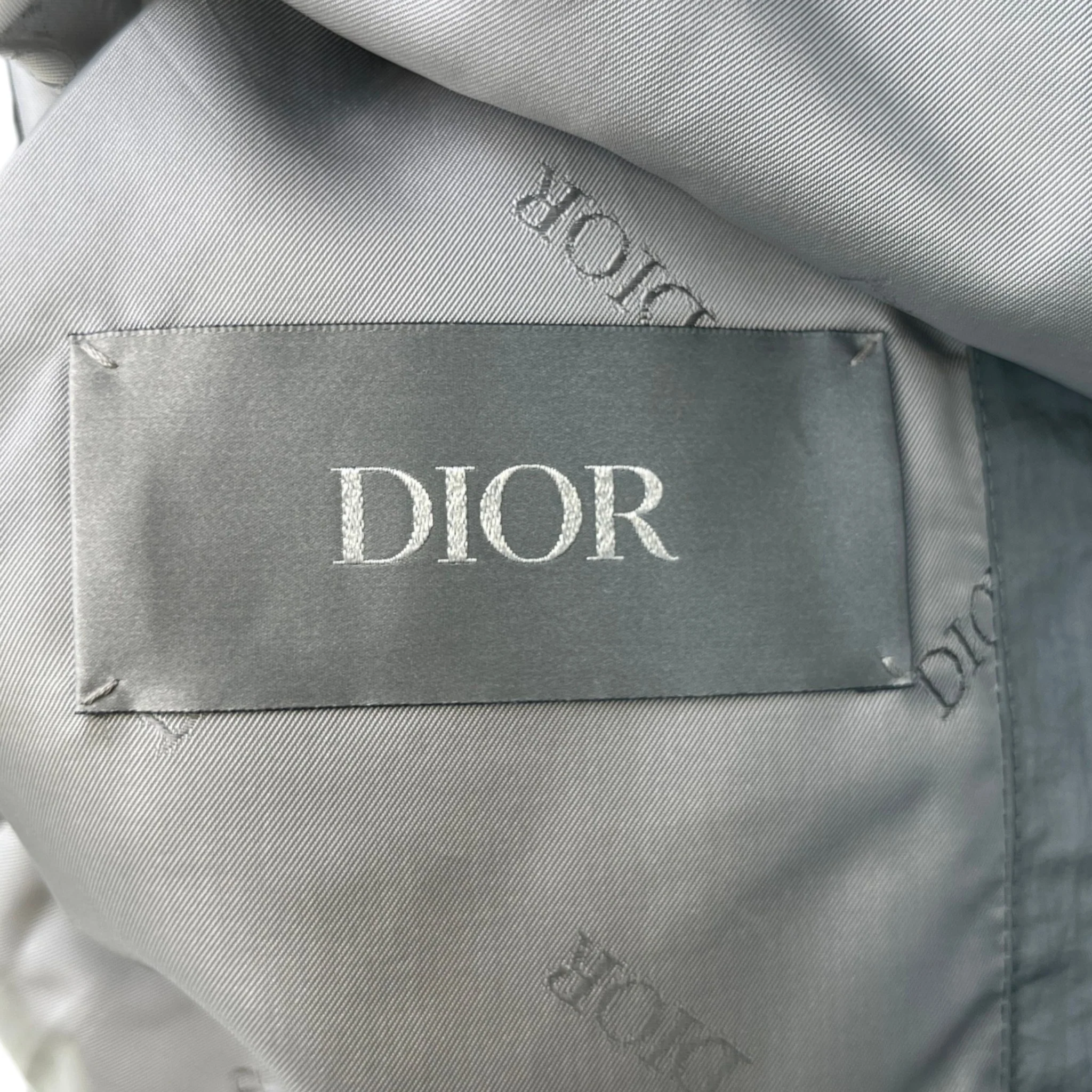 Men's Embroidered Logo Windbreaker Grey Size IT 50 / L - Image 6