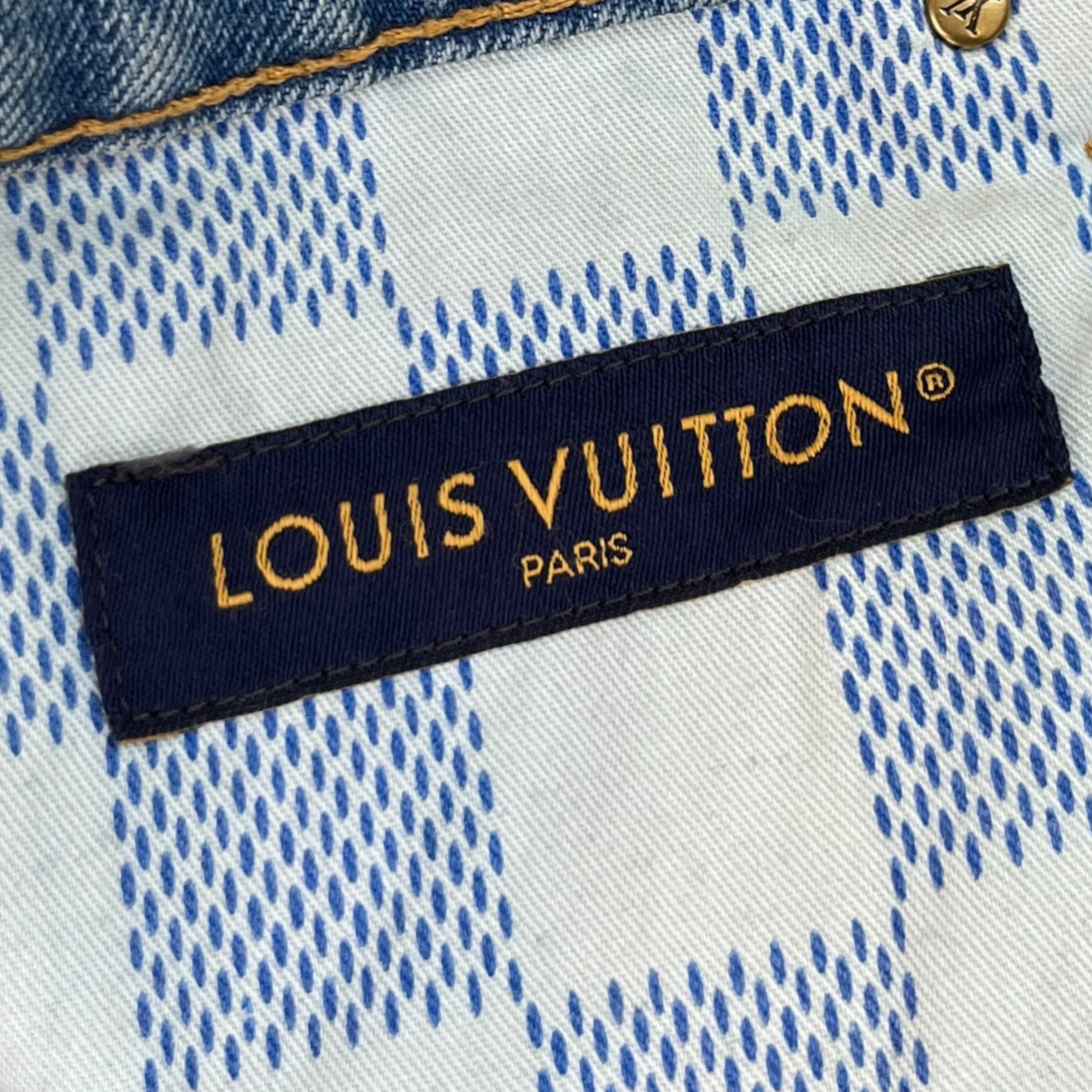 Men's Embroidered Lv Jeans Blue Size XS - Image 10
