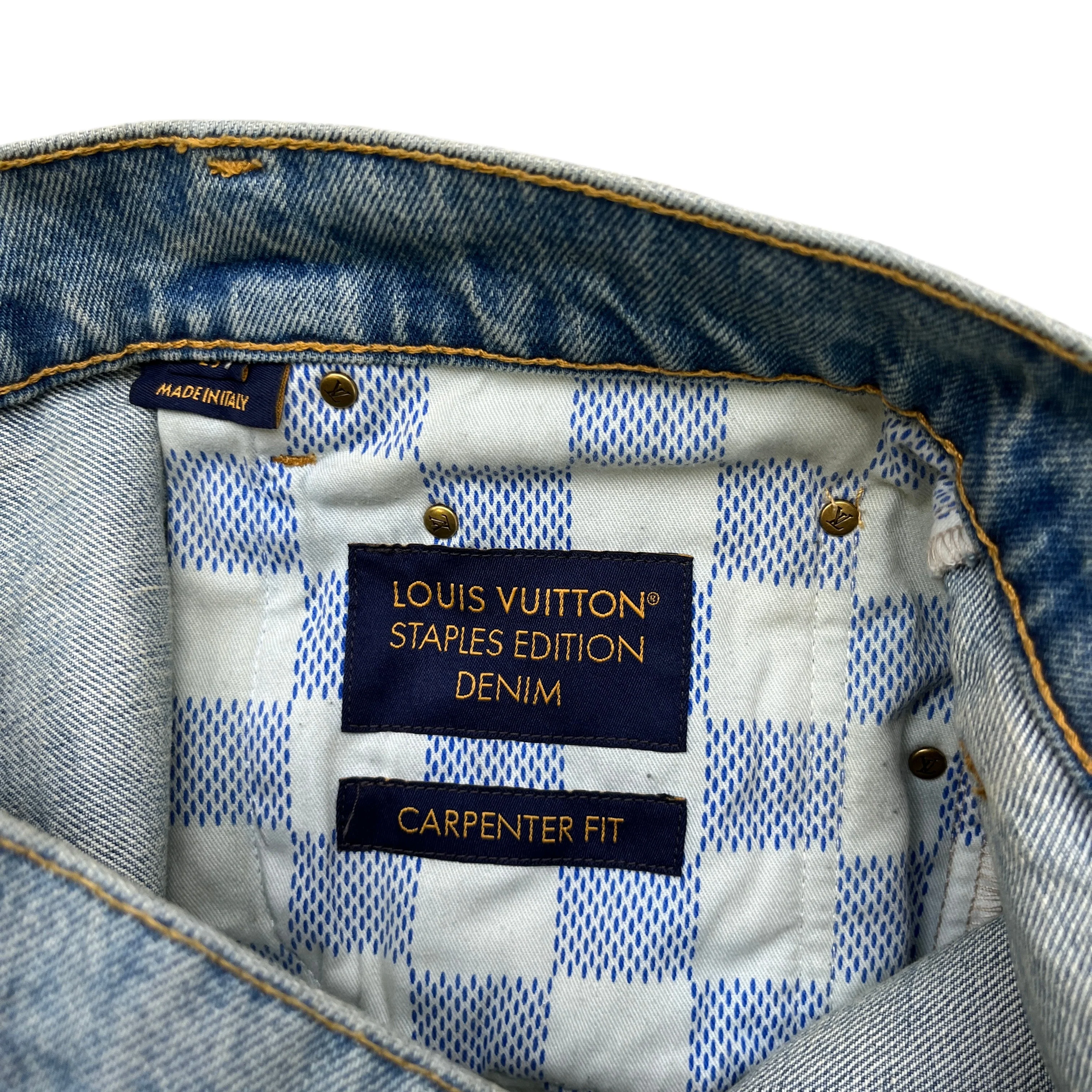 Men's Embroidered Lv Jeans Blue Size XS - Image 11