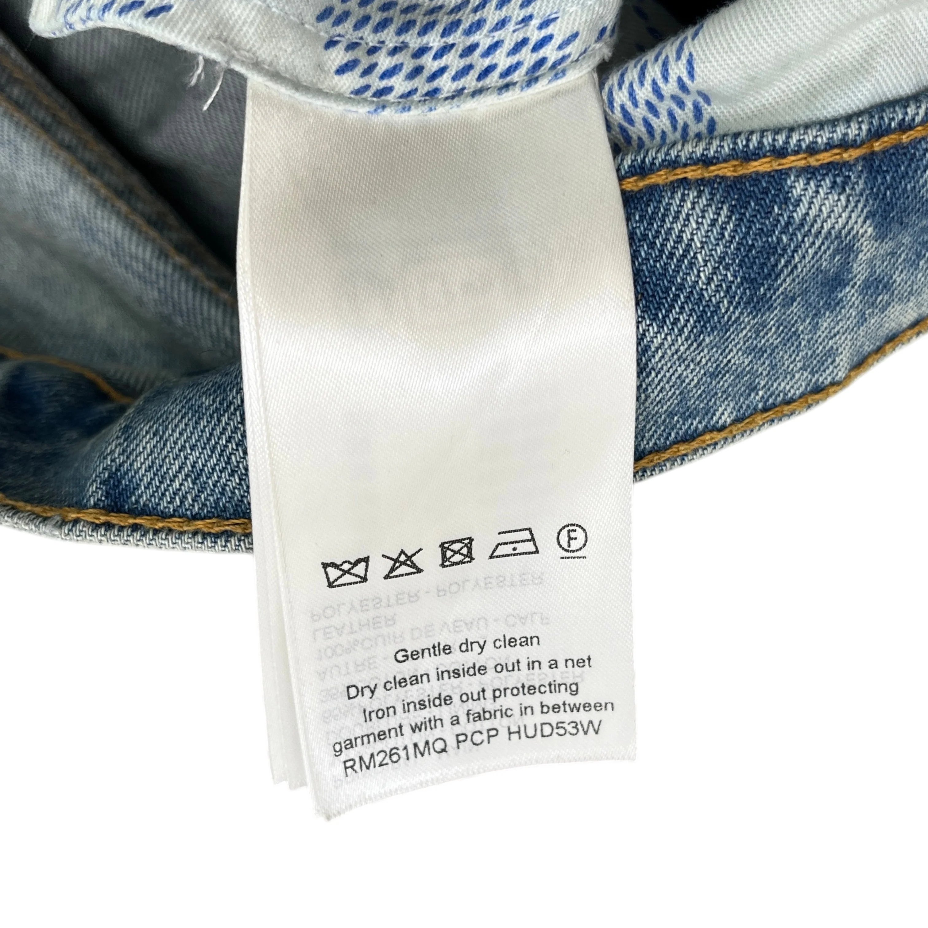 Men's Embroidered Lv Jeans Blue Size XS - Image 12