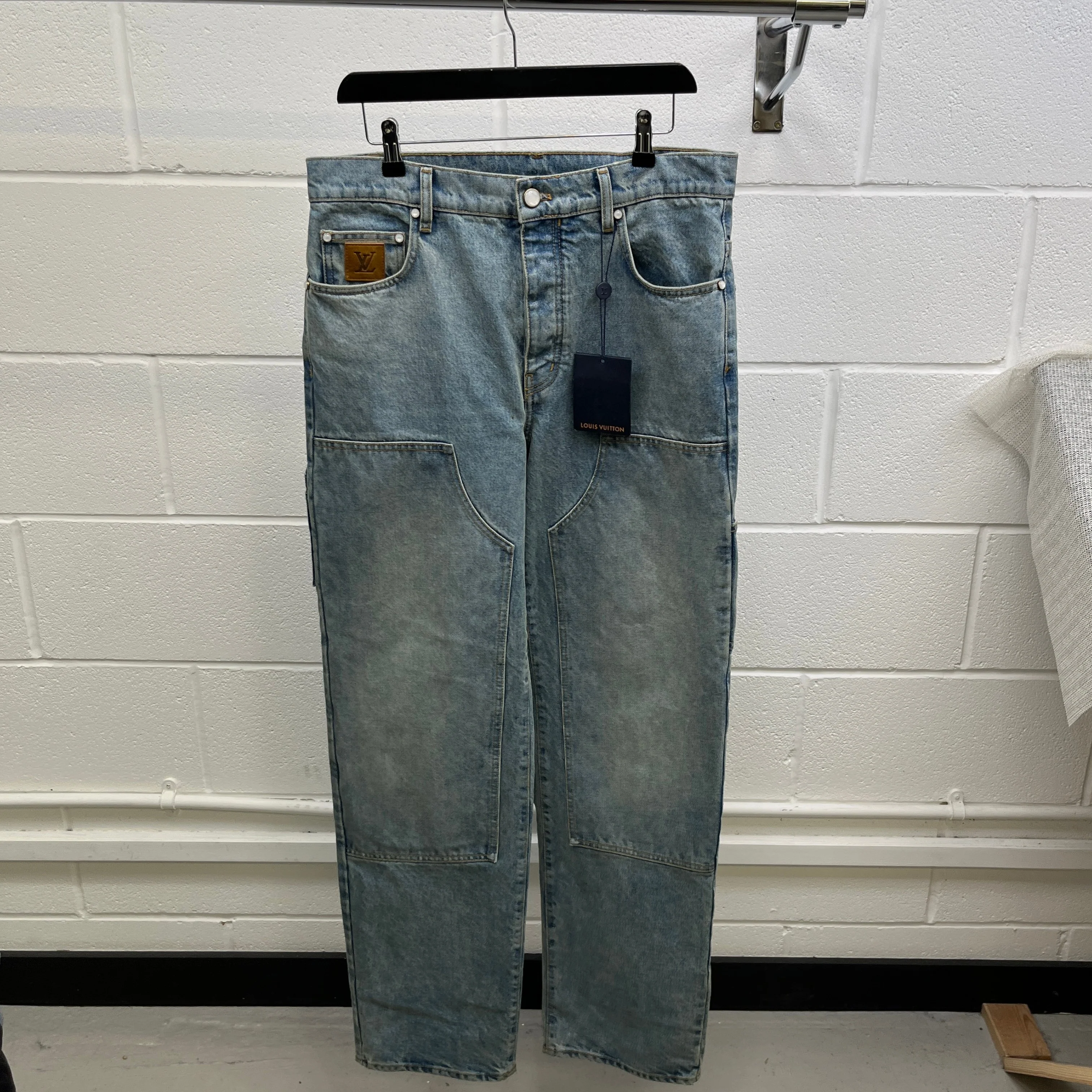 Men's Embroidered Lv Jeans Blue Size XS - Image 13