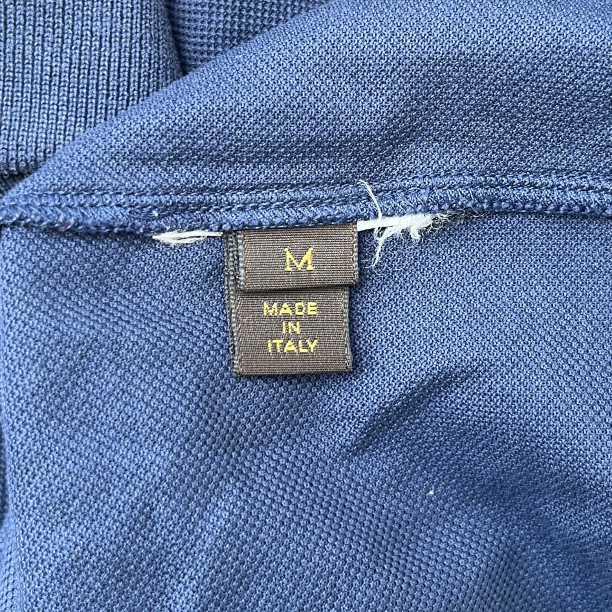 Men's Embroidered Lv Polo Shirt Navy Size M - Image 6