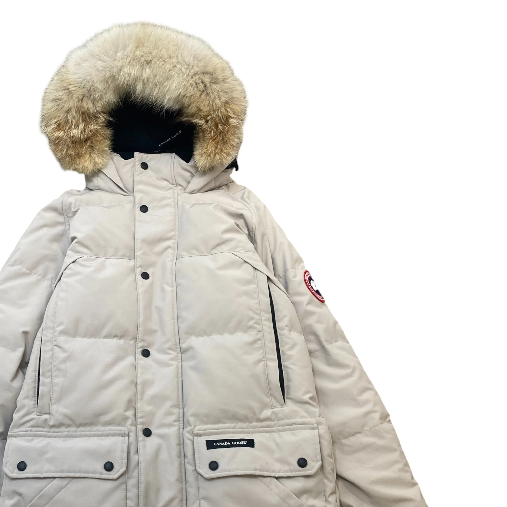 Men's Emory Parka Down Jacket Beige Size M - Image 3