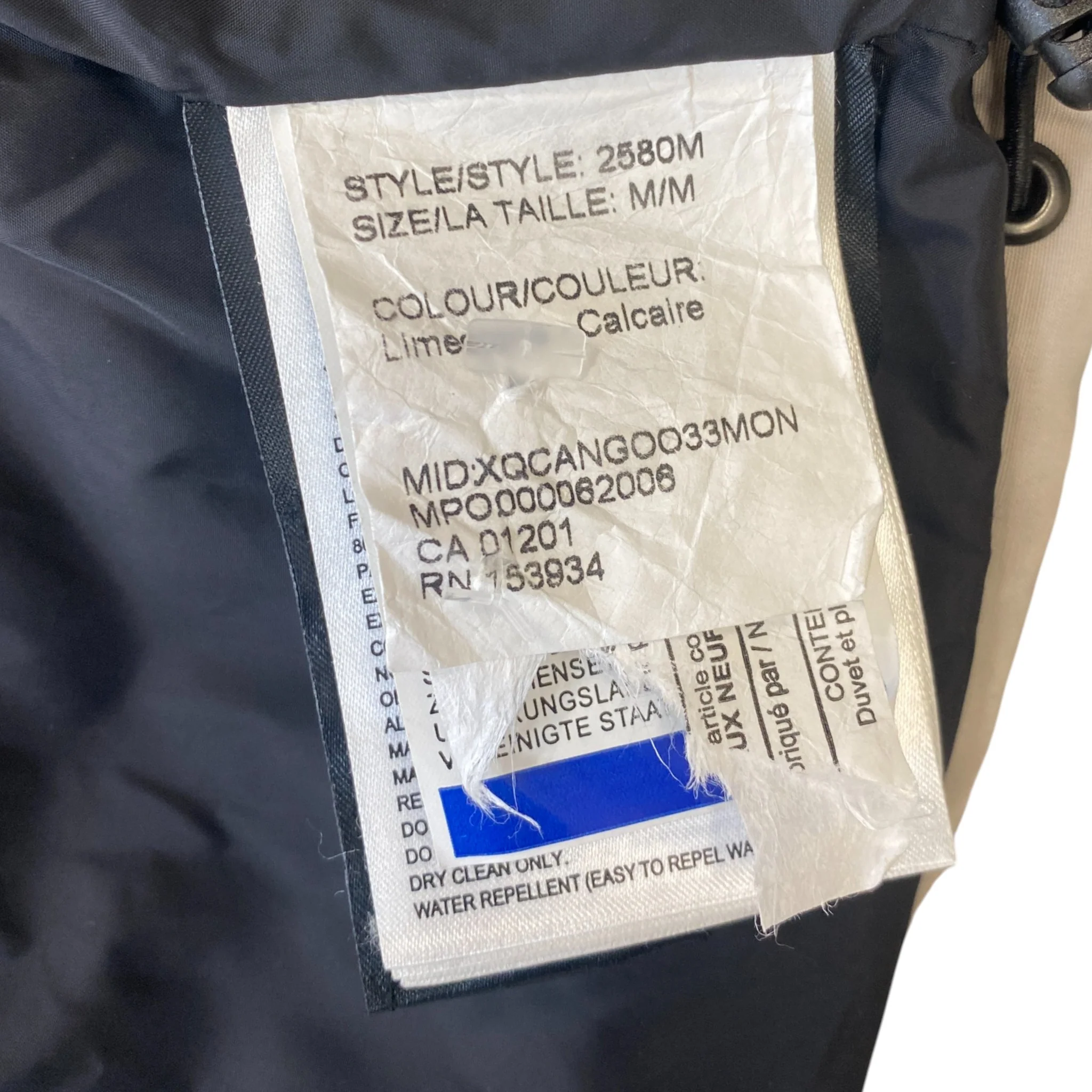 Men's Emory Parka Down Jacket Beige Size M - Image 9