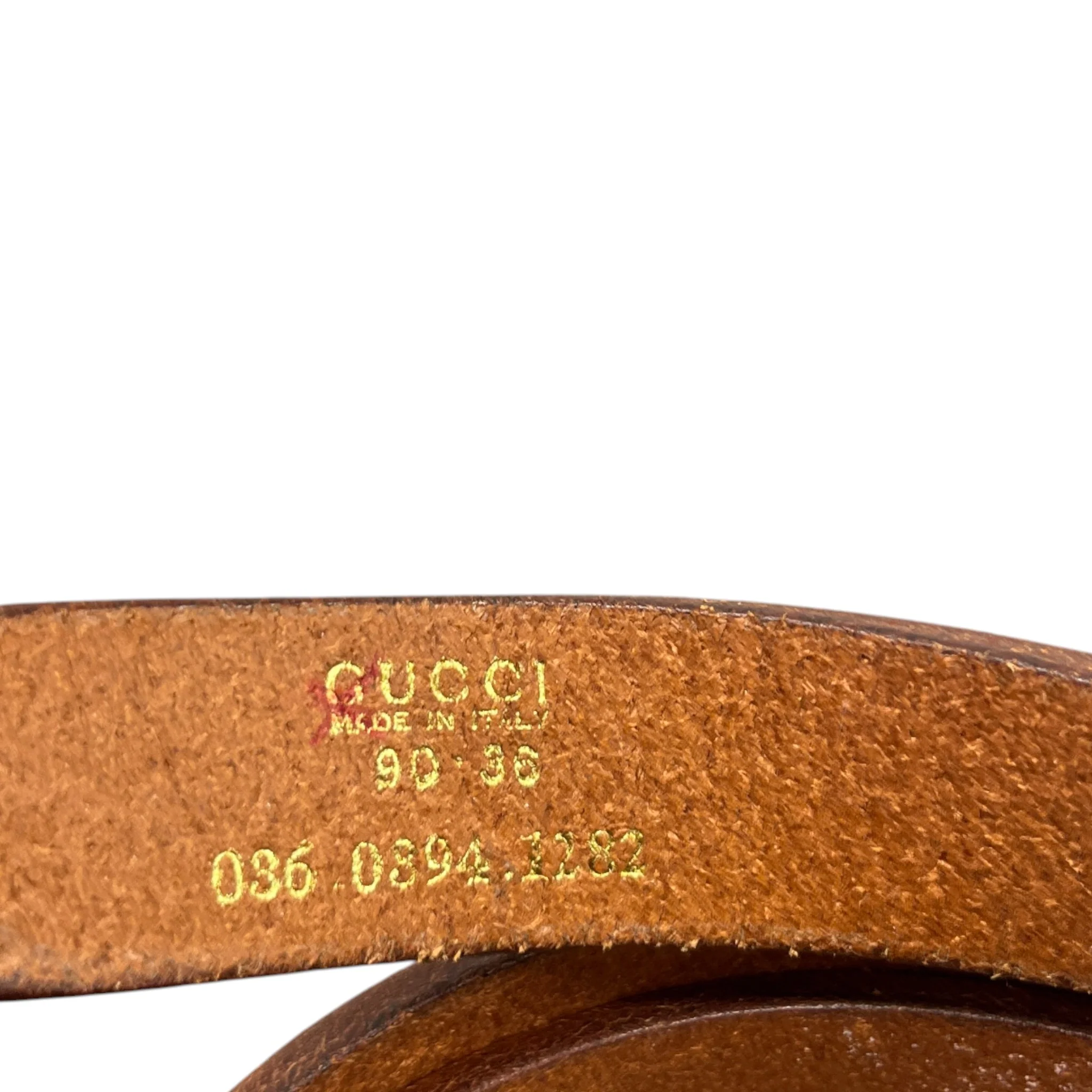Men's Engraved Logo Belt Brown Size Waist 30" - Image 5