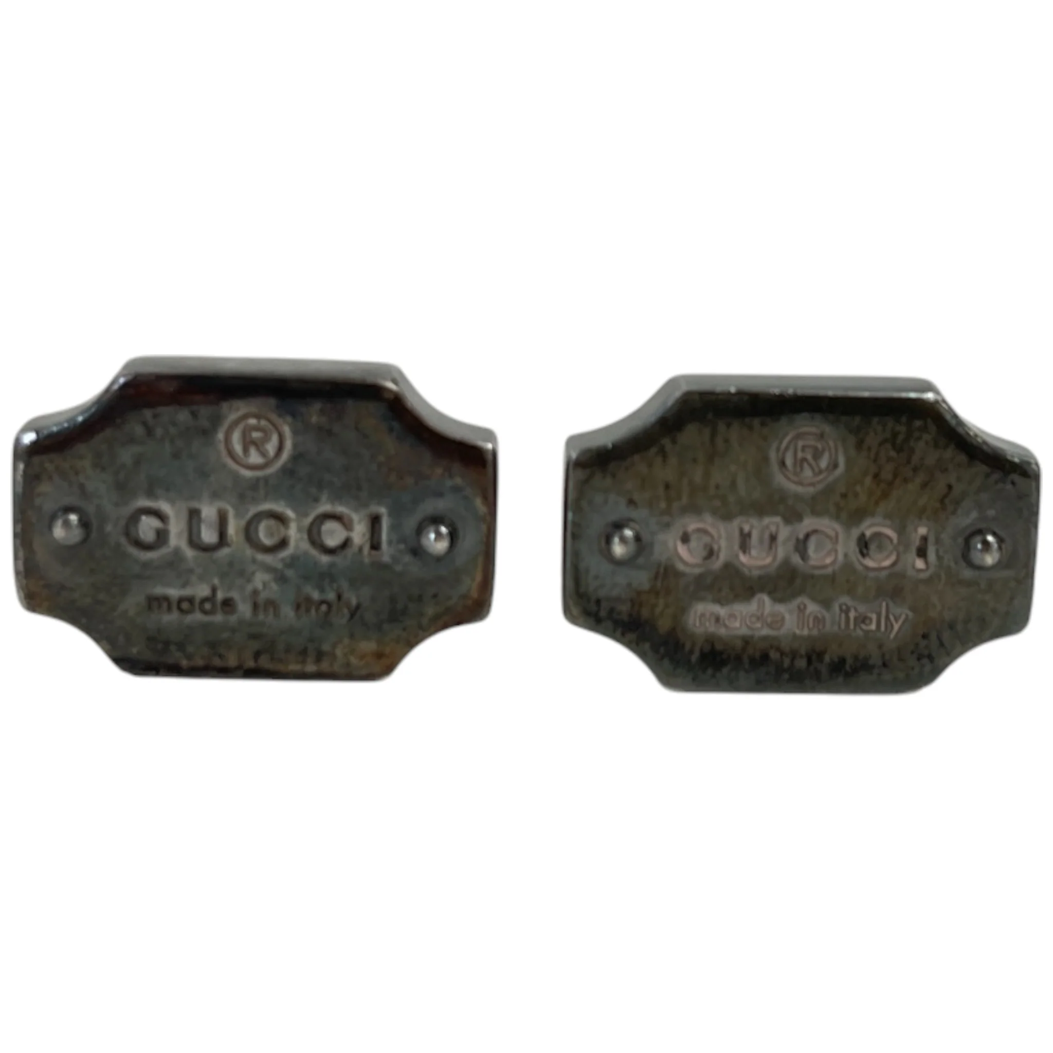 Men's Engraved Logo Cufflinks Silver
