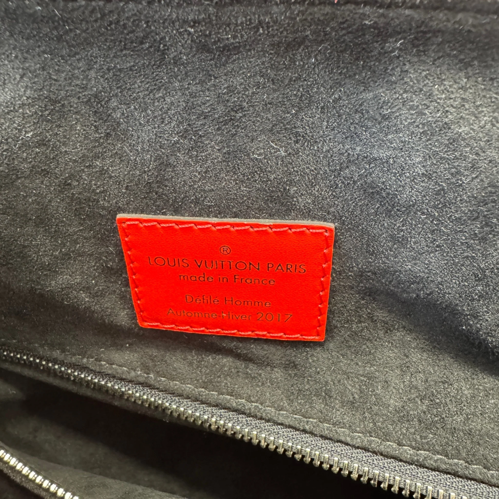 Men's Epi Leather Christopher X Supreme Backpack Red - Image 18