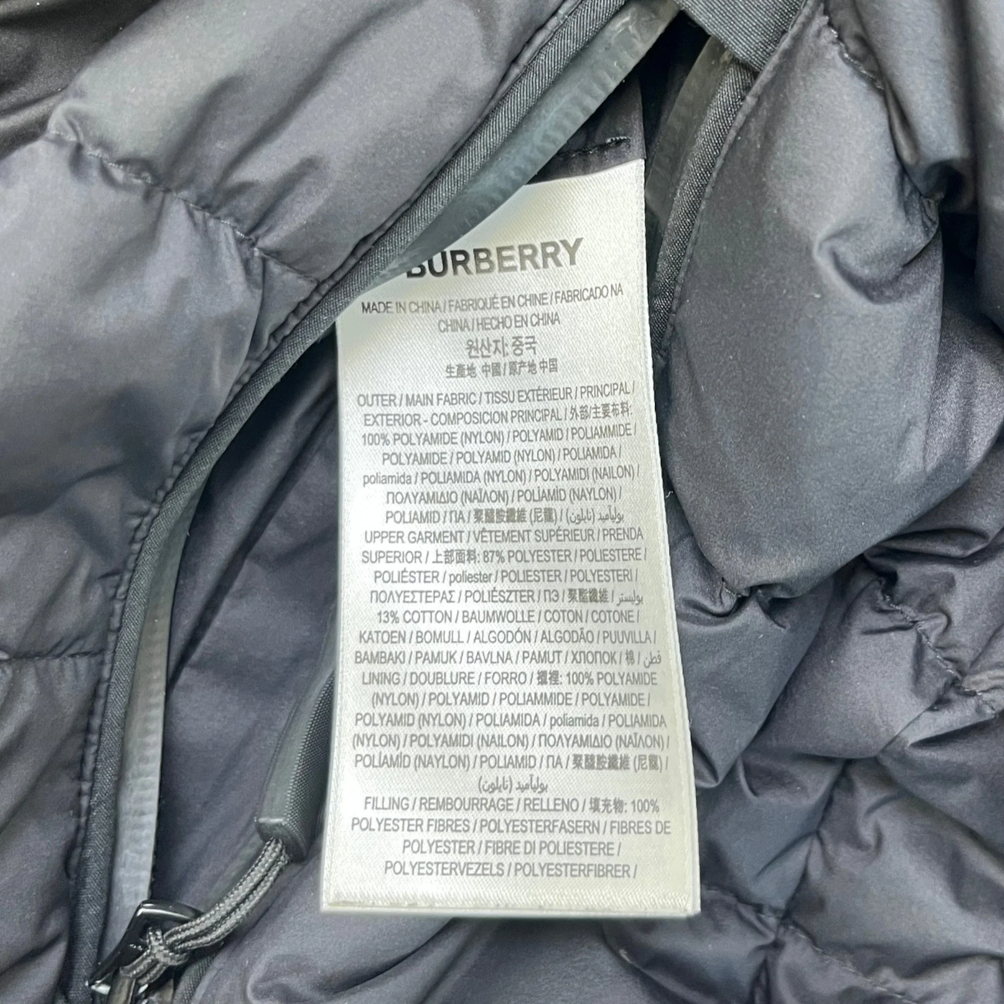 Men's Equestrian Knight Design Down Jacket Black Size XXL - Image 6