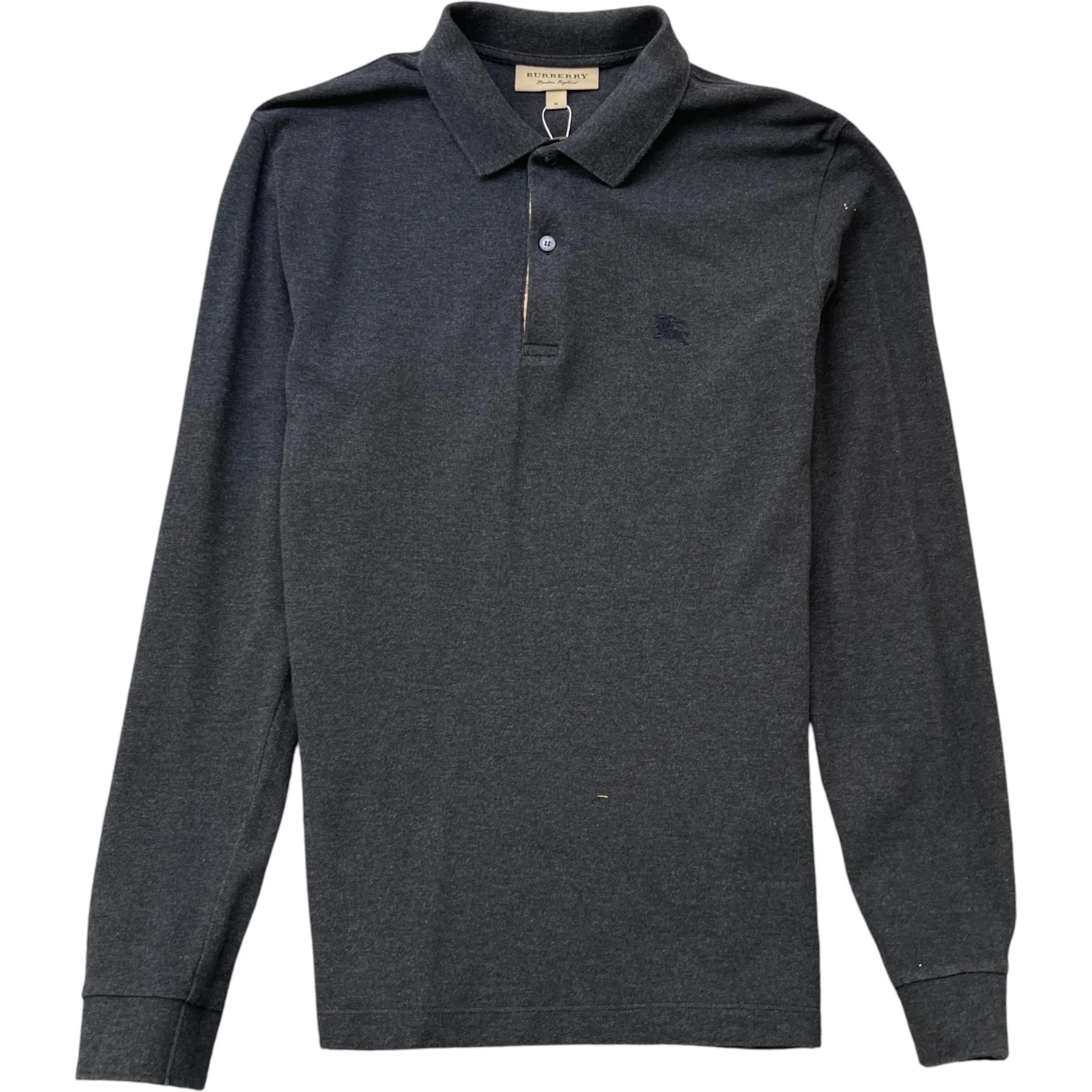 Men's Equestrian Knight Polo Shirt Charcoal Size M