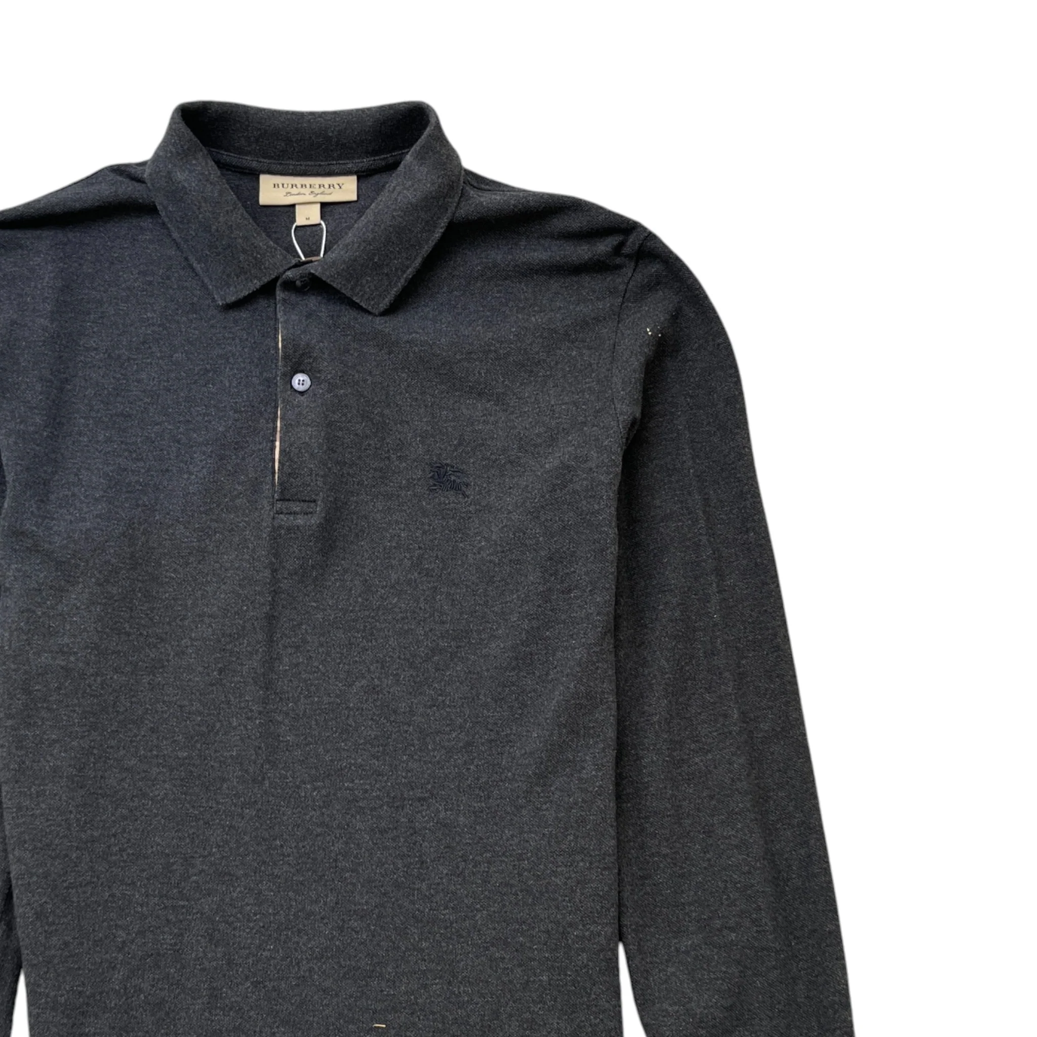 Men's Equestrian Knight Polo Shirt Charcoal Size M - Image 3