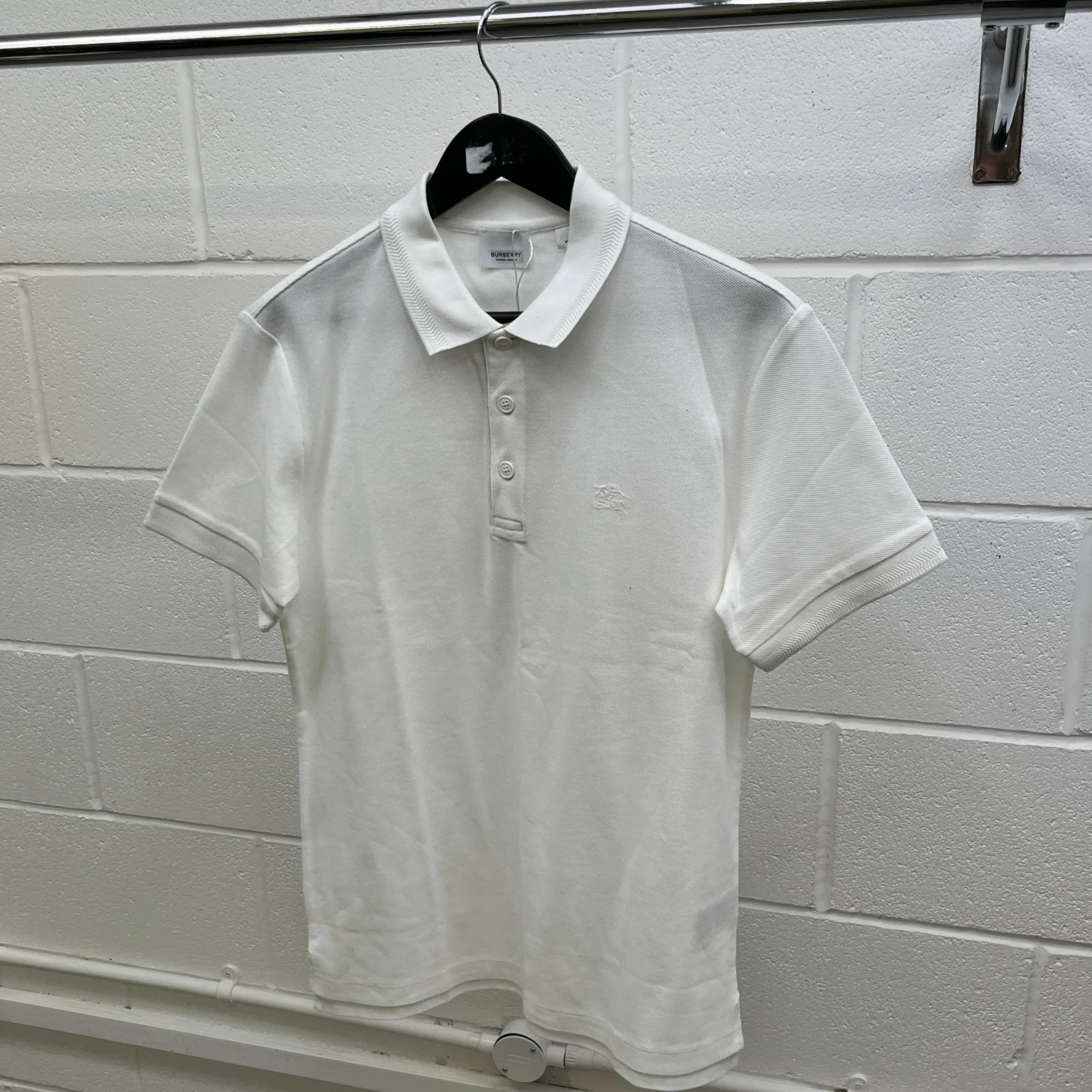 Men's Equestrian Knight Polo Shirt White Size M - Image 8
