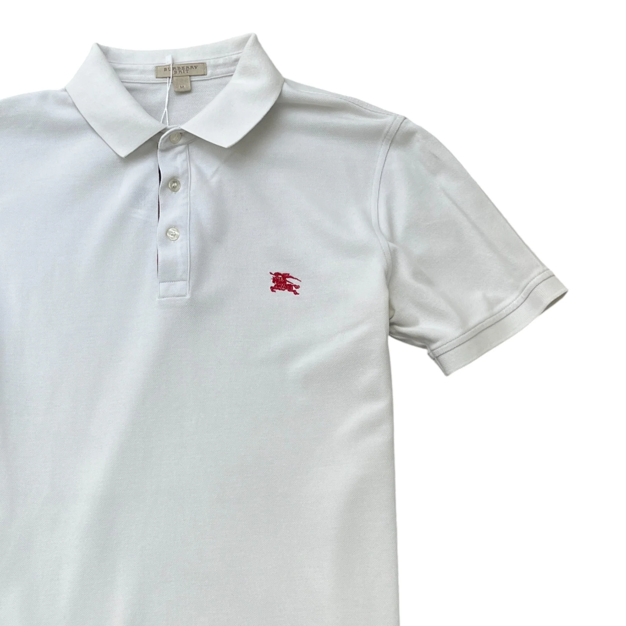 Men's Equestrian Knight Polo Shirt White Size M - Image 3
