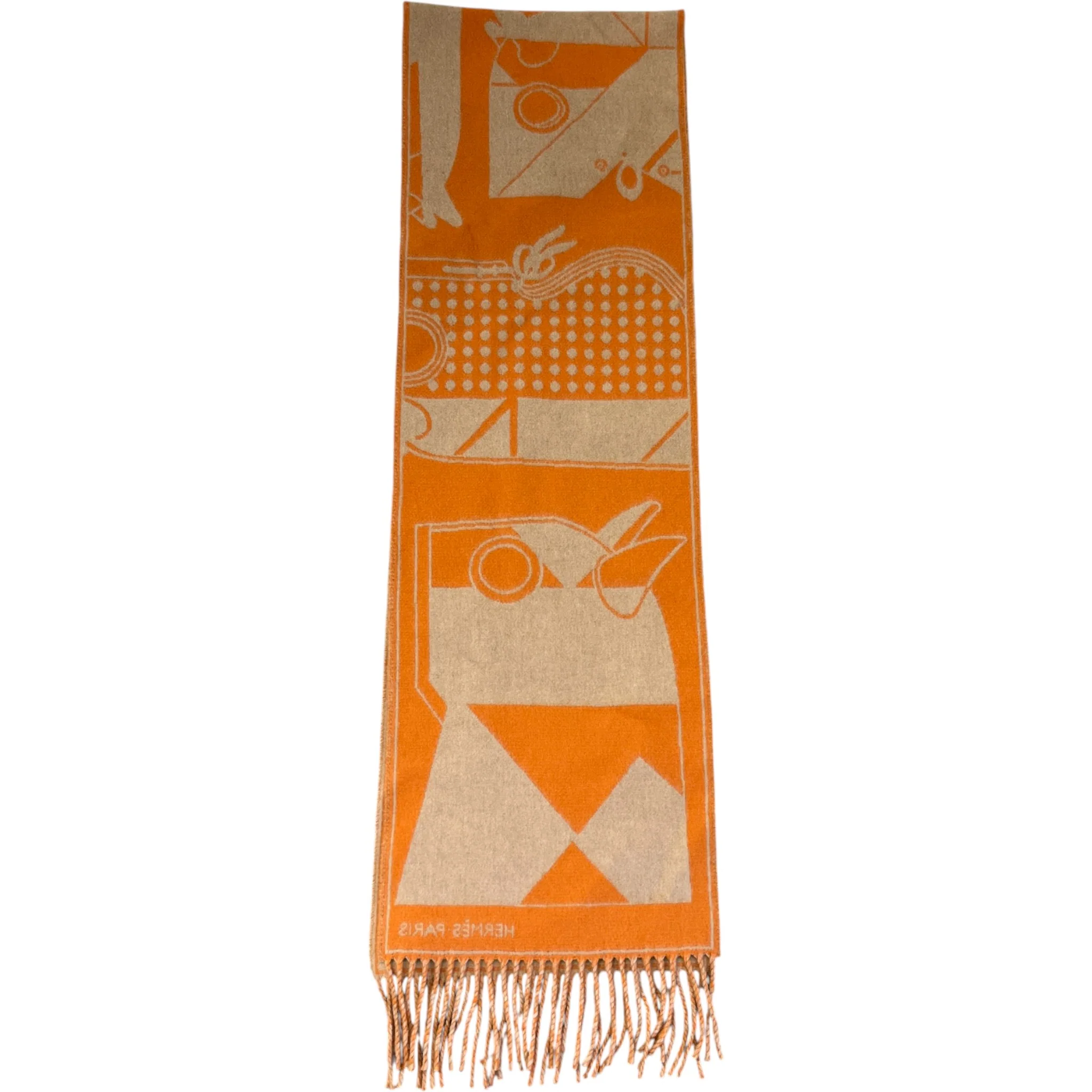 Men's Equestrian Tête-À-Tête Scarf Orange - Image 3