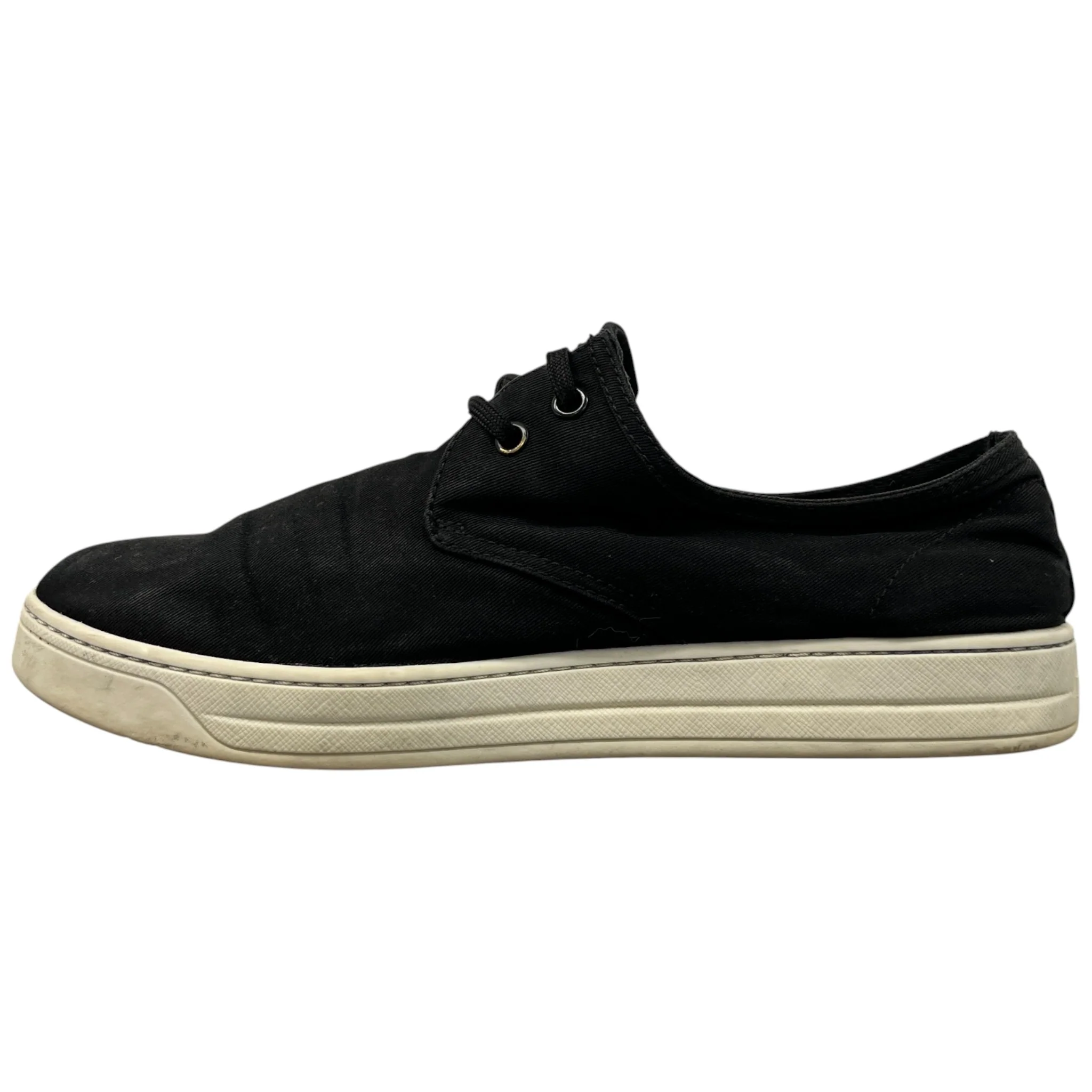 Men's Espadrille Lace Low Trainers Black Size EU 39.5 / UK 5.5 - Image 2