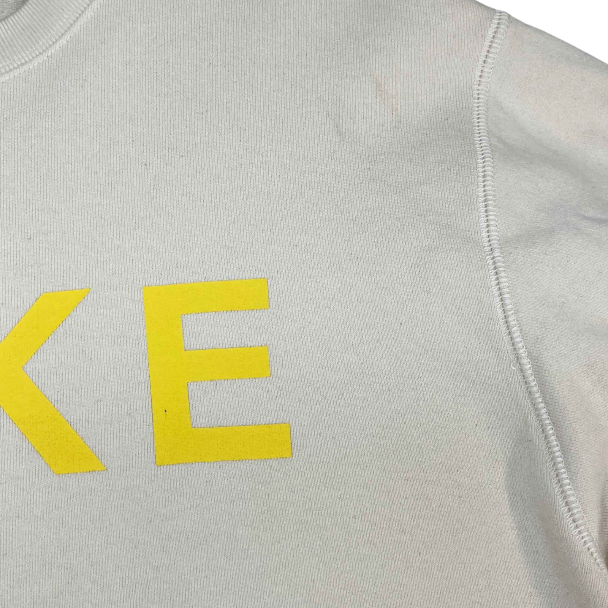 Men's Fake/Not Web Print Sweatshirt Beige Size M - Image 10