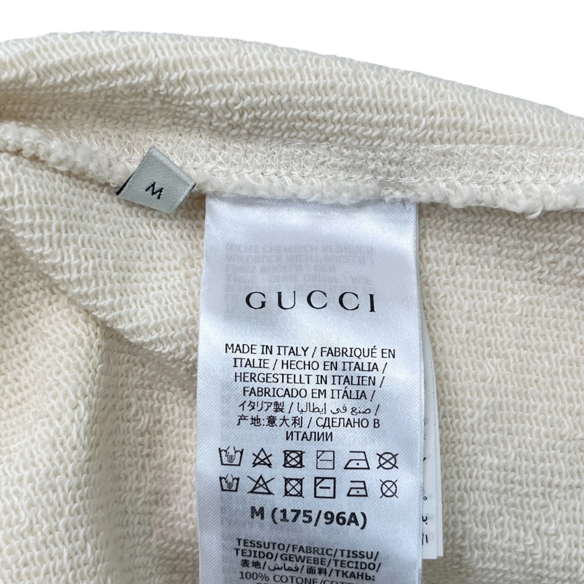 Men's Fake/Not Web Print Sweatshirt Beige Size M - Image 8