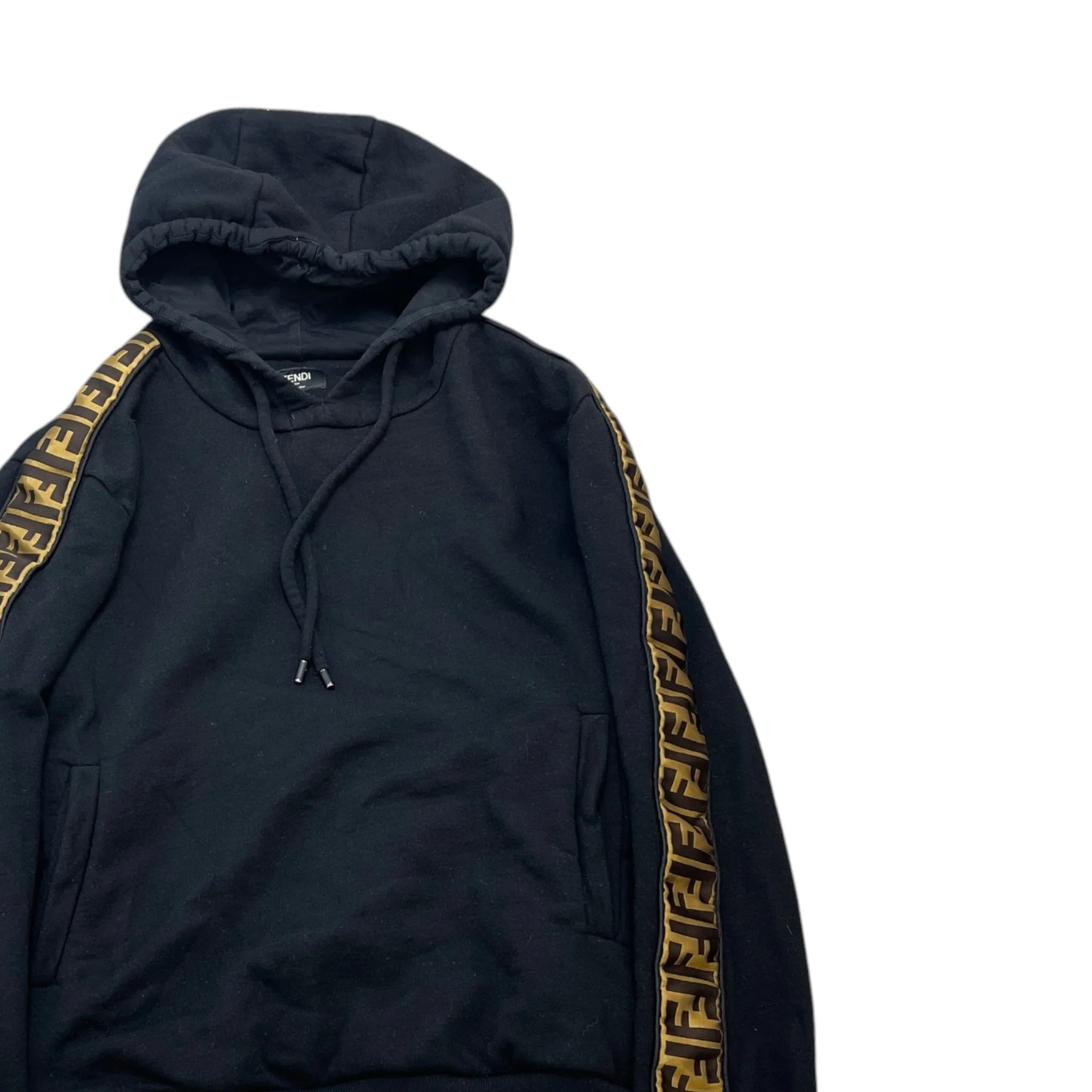 Men's Ff Logo Strip Hoodie Black Size IT 48 / UK M - Image 3