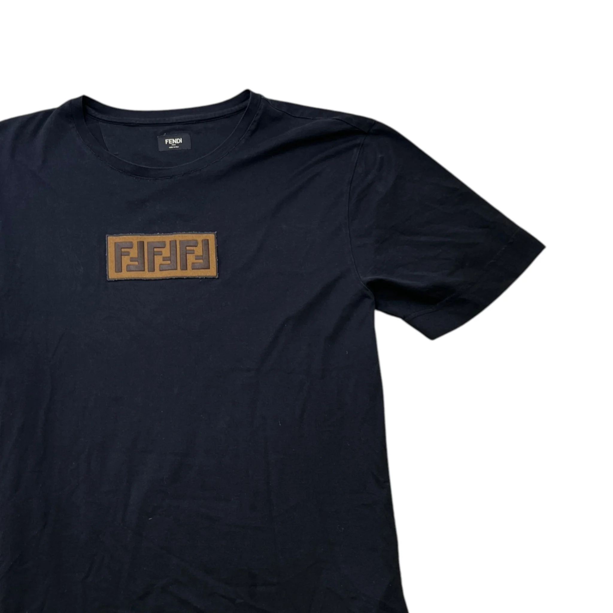 Men's Ff Monogram Box Logo T-Shirt Black Size L - Image 3