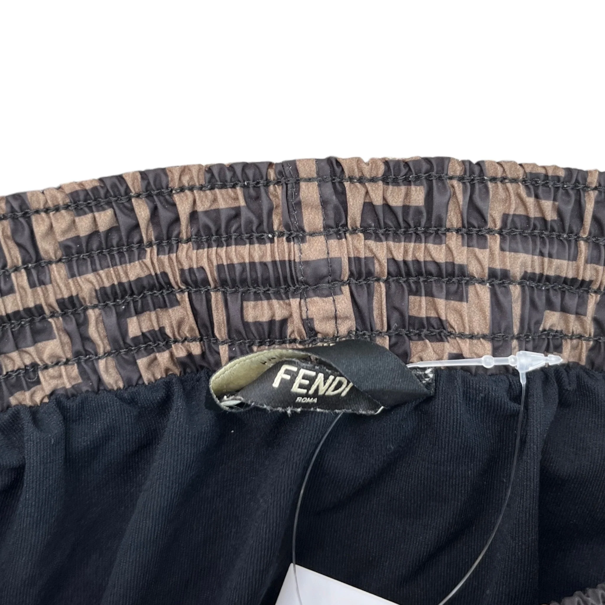 Men's Ff Monogram Motif Swim Shorts Brown Size W30 / IT 46 - Image 6