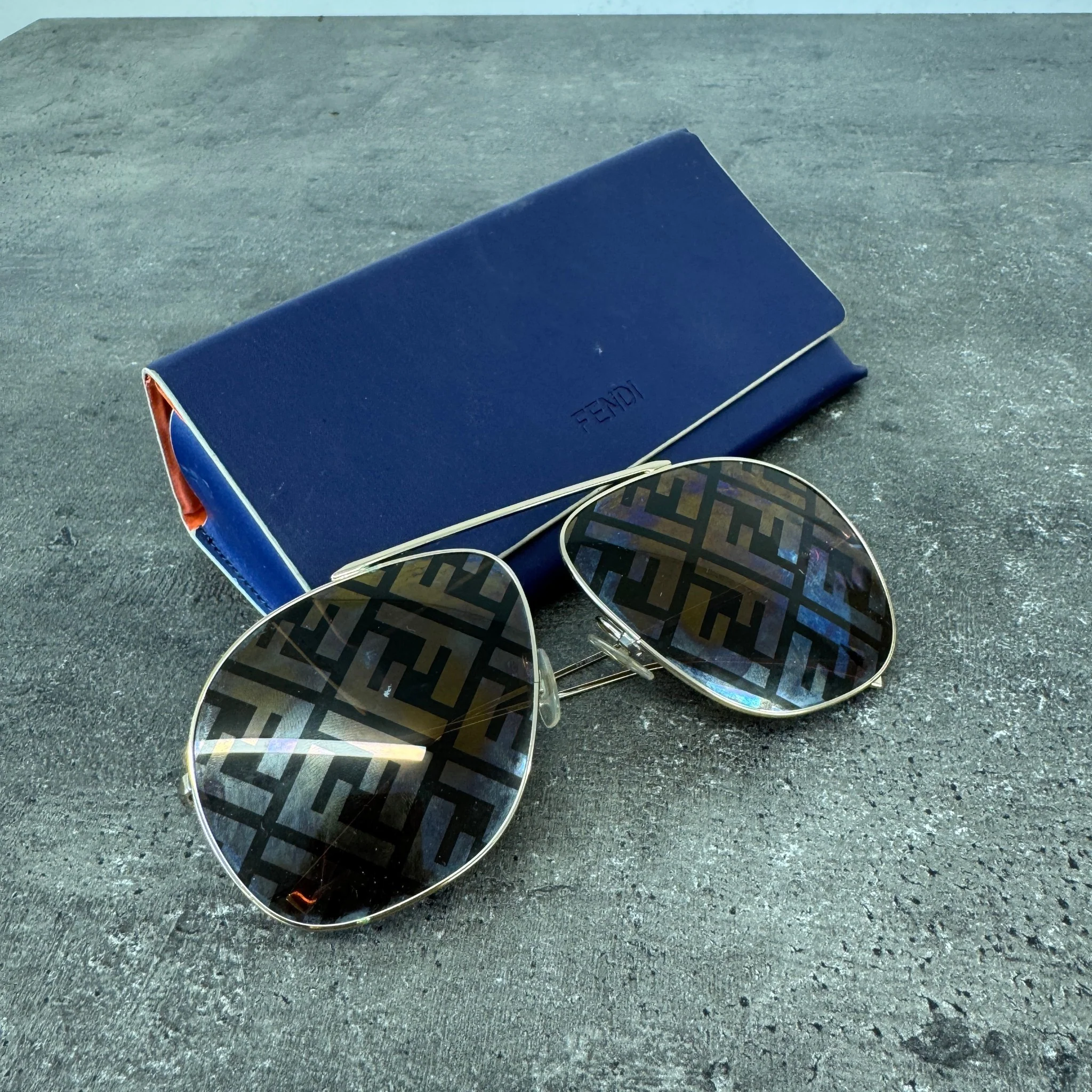 Men's Ff Monogram Sunglasses Brown - Image 8