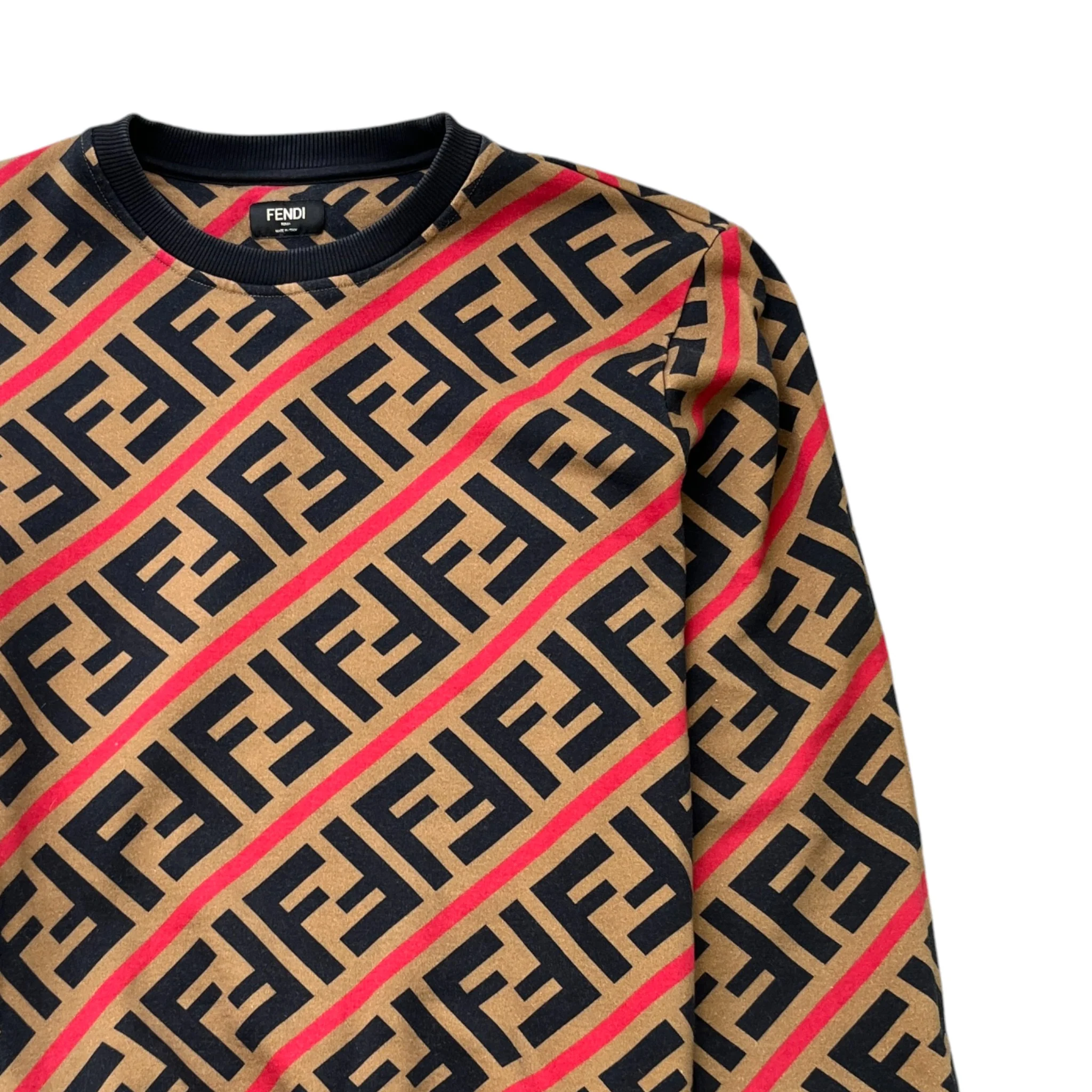 Men's Ff Monogram Sweatshirt Multi-Coloured Size L - Image 3