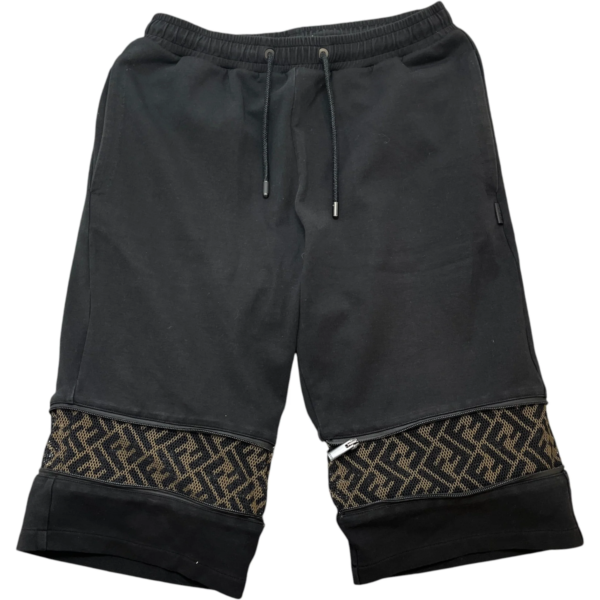 Men's Ff Zucca Casual Shorts Black Size IT 48 / UK 32