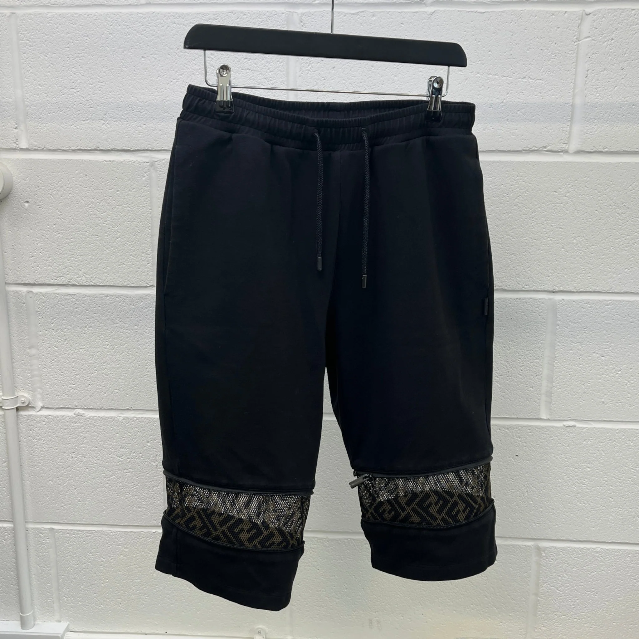 Men's Ff Zucca Casual Shorts Black Size IT 48 / UK 32 - Image 14