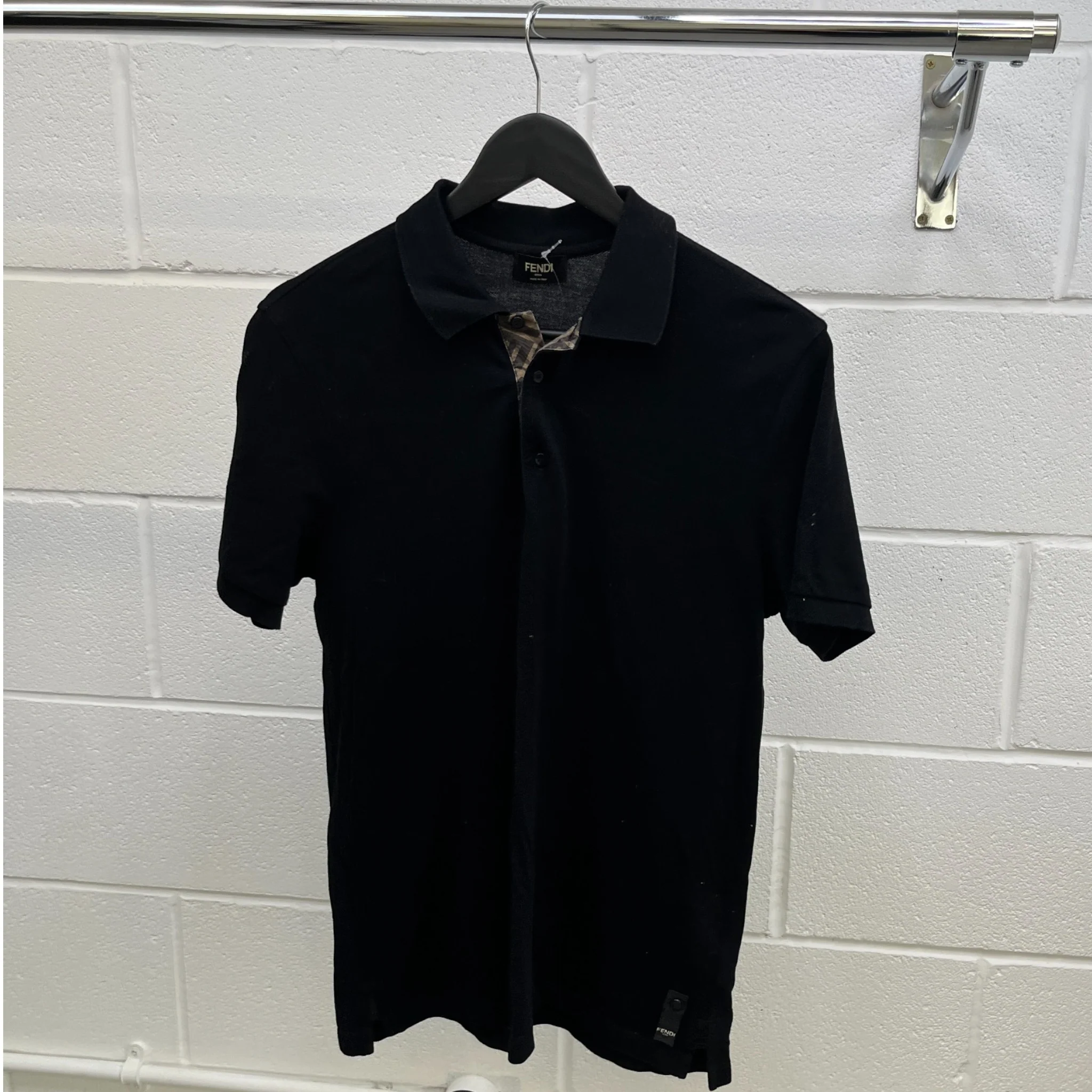 Men's Ff Zucca Polo Shirt Black Size M - Image 8