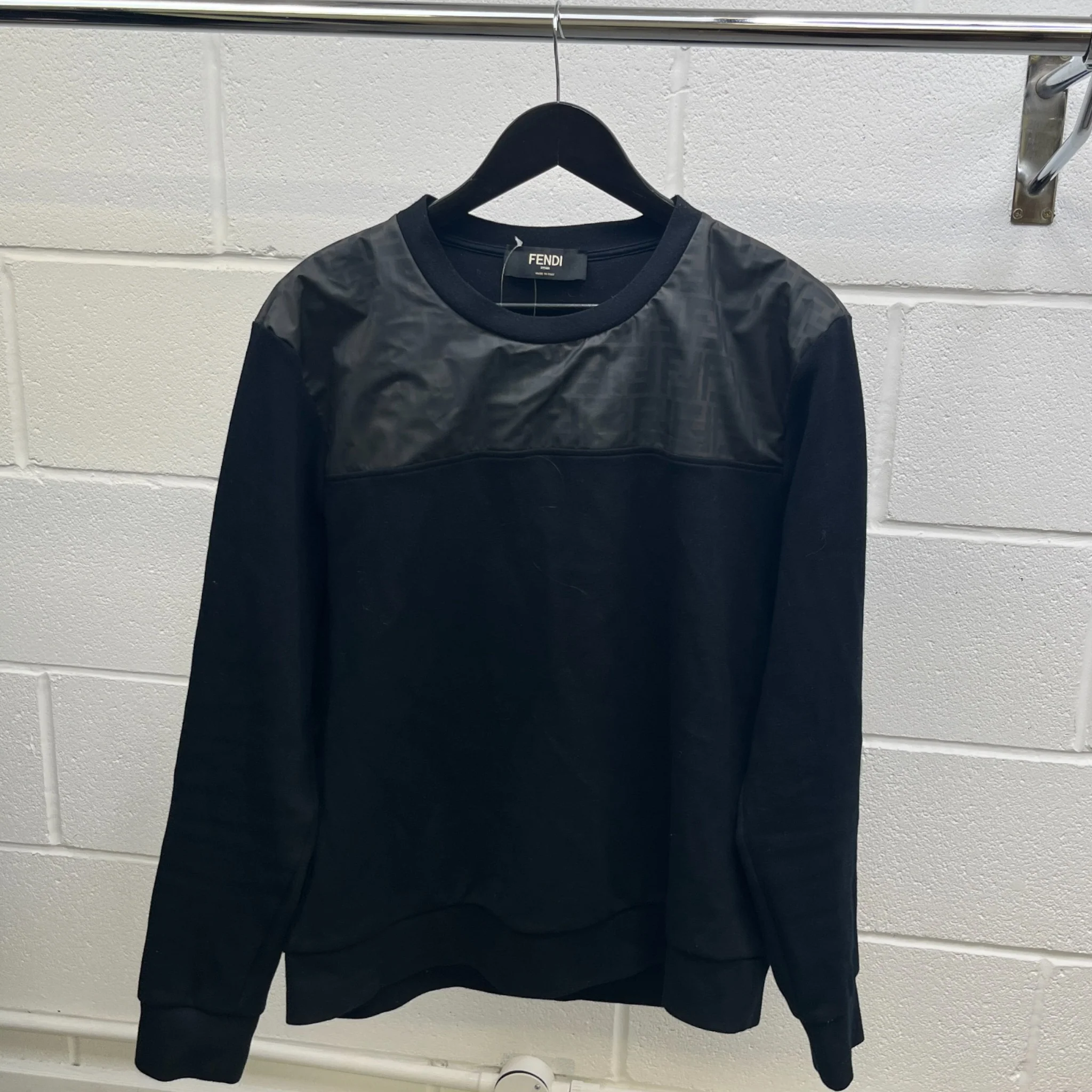 Men's Ff Zucca Sweatshirt Black Size L - Image 7