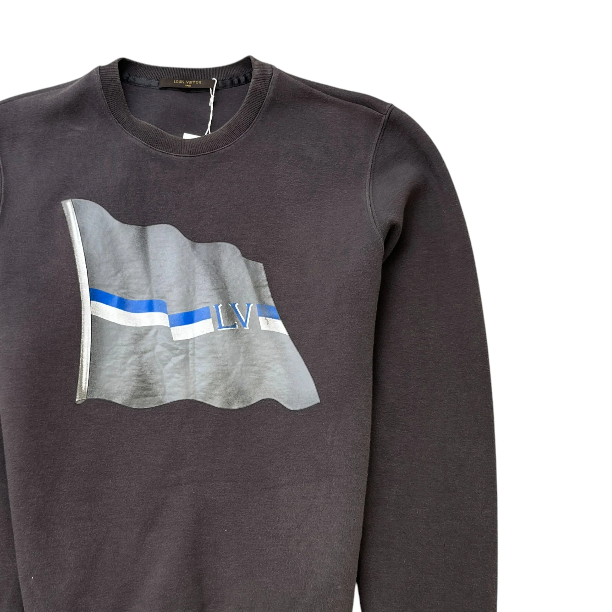 Men's Flap Cup Sweatshirt Charcoal Size L - Image 3