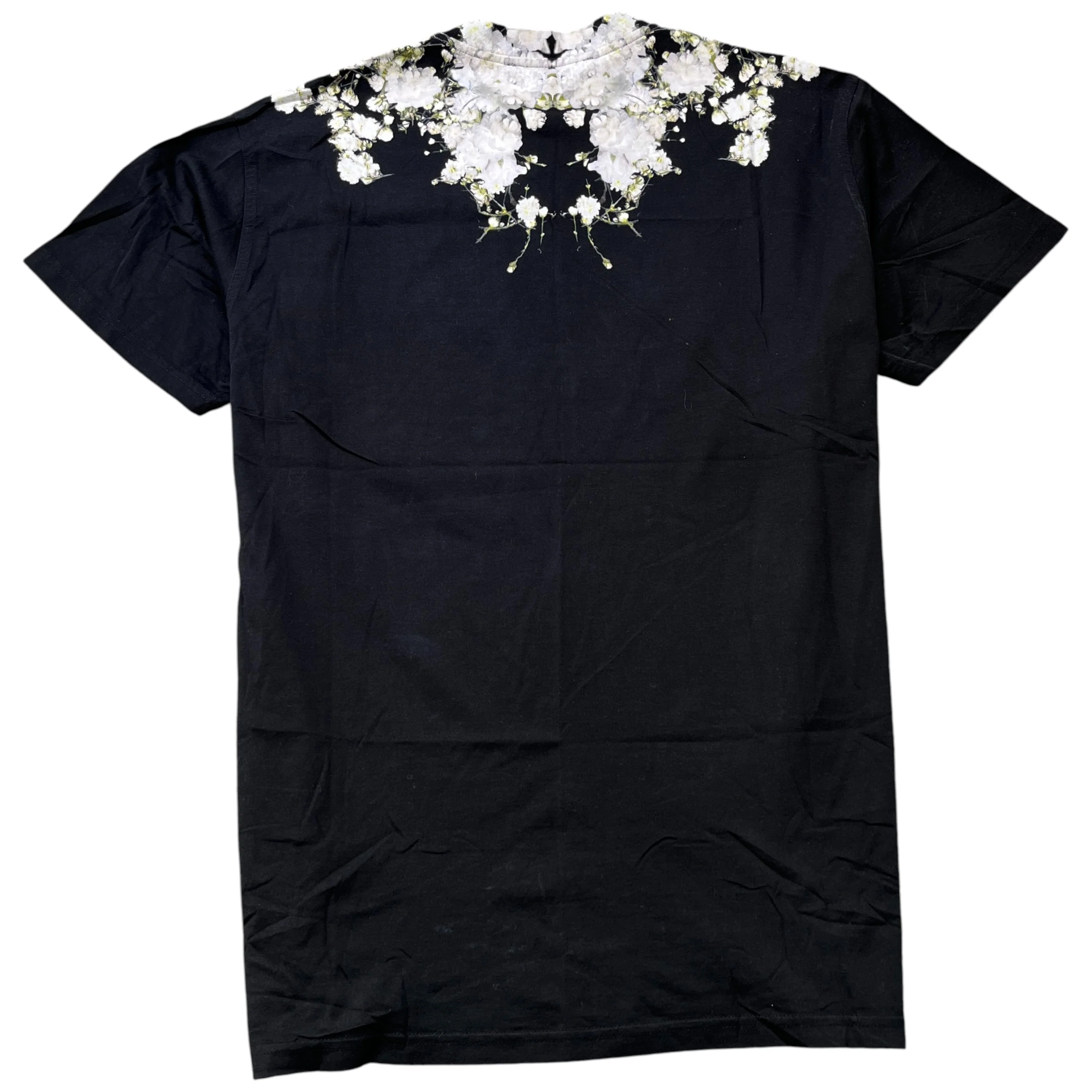 Men's Floral Print T-Shirt Black Size S - Image 2