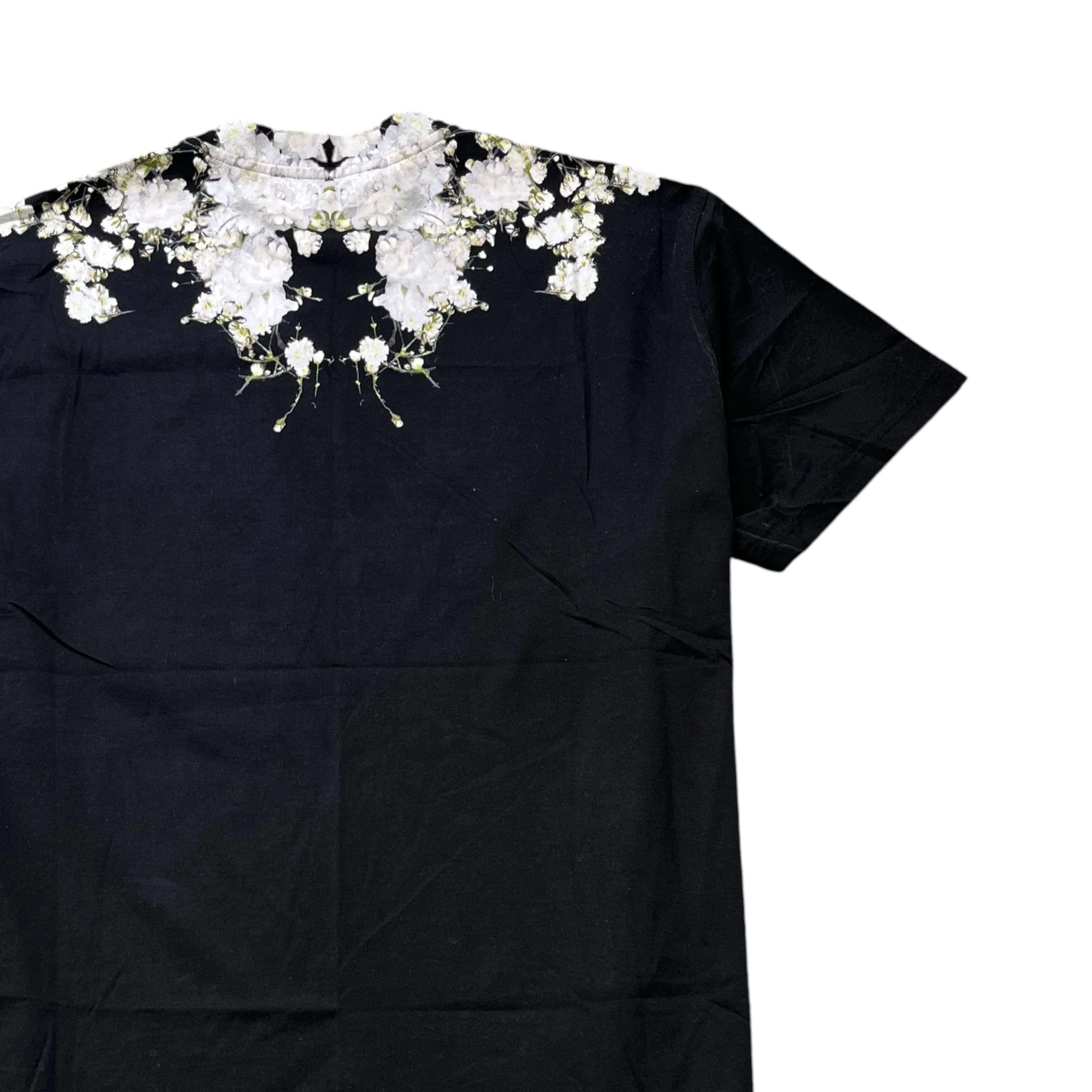 Men's Floral Print T-Shirt Black Size S - Image 4