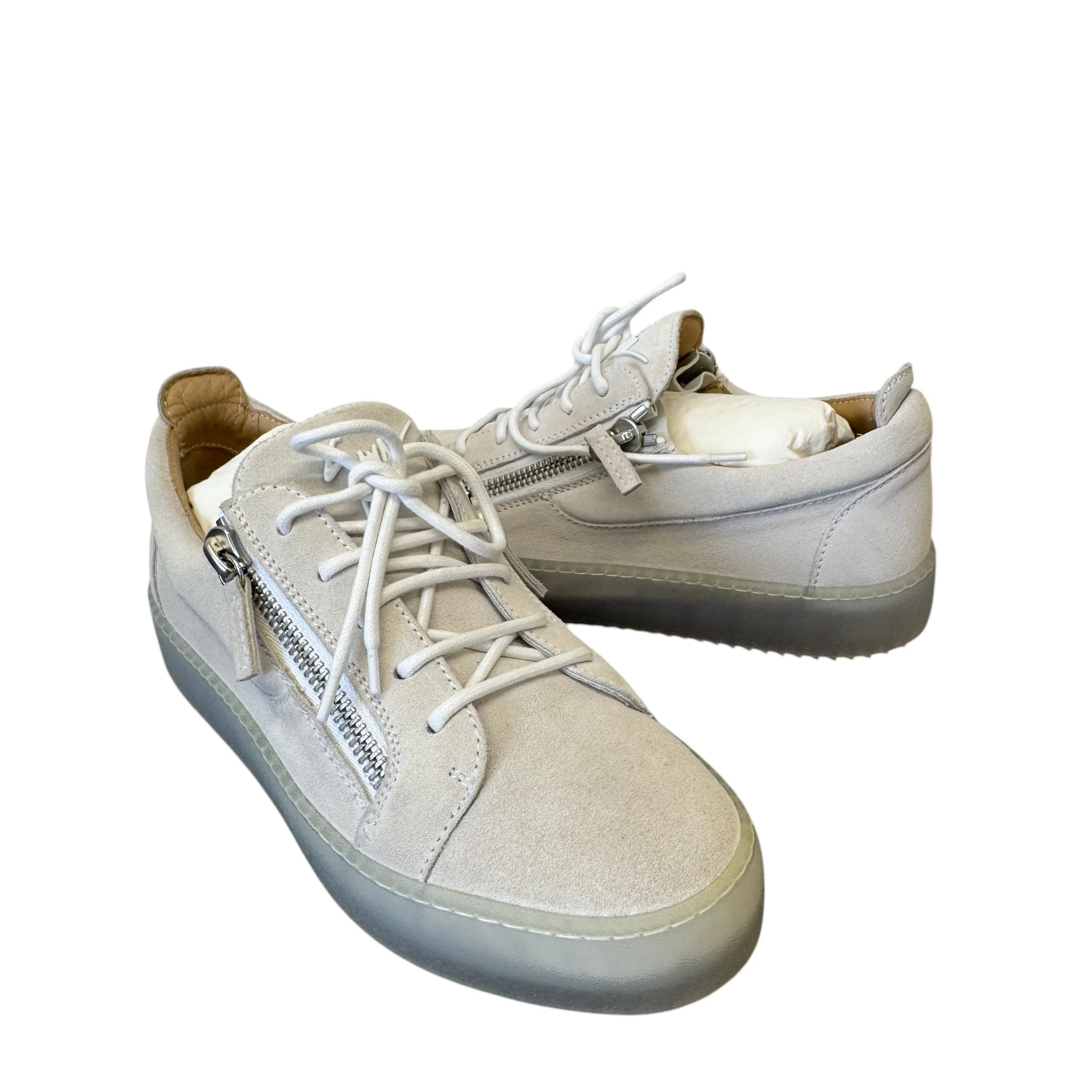 Men's Frankie Double Zip Low Trainers Grey Size EU 39.5 / UK 5.5 - Image 3