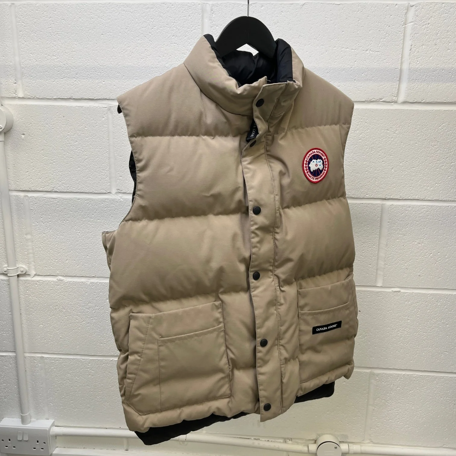 Men's Freestyle Gilet Beige Size XS - Image 8
