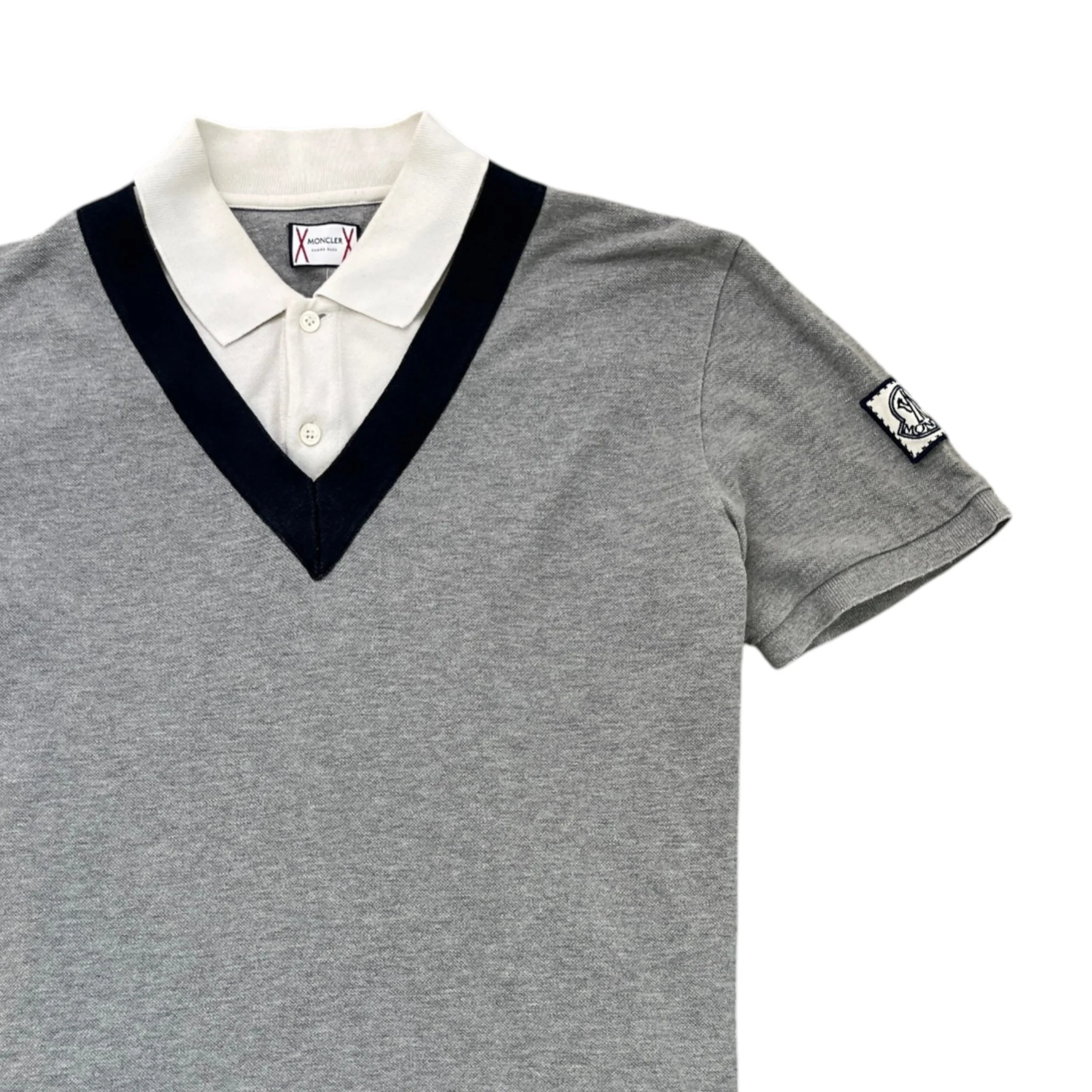 Men's Gamme Bleu Maglia Polo Shirt Grey Size M - Image 3