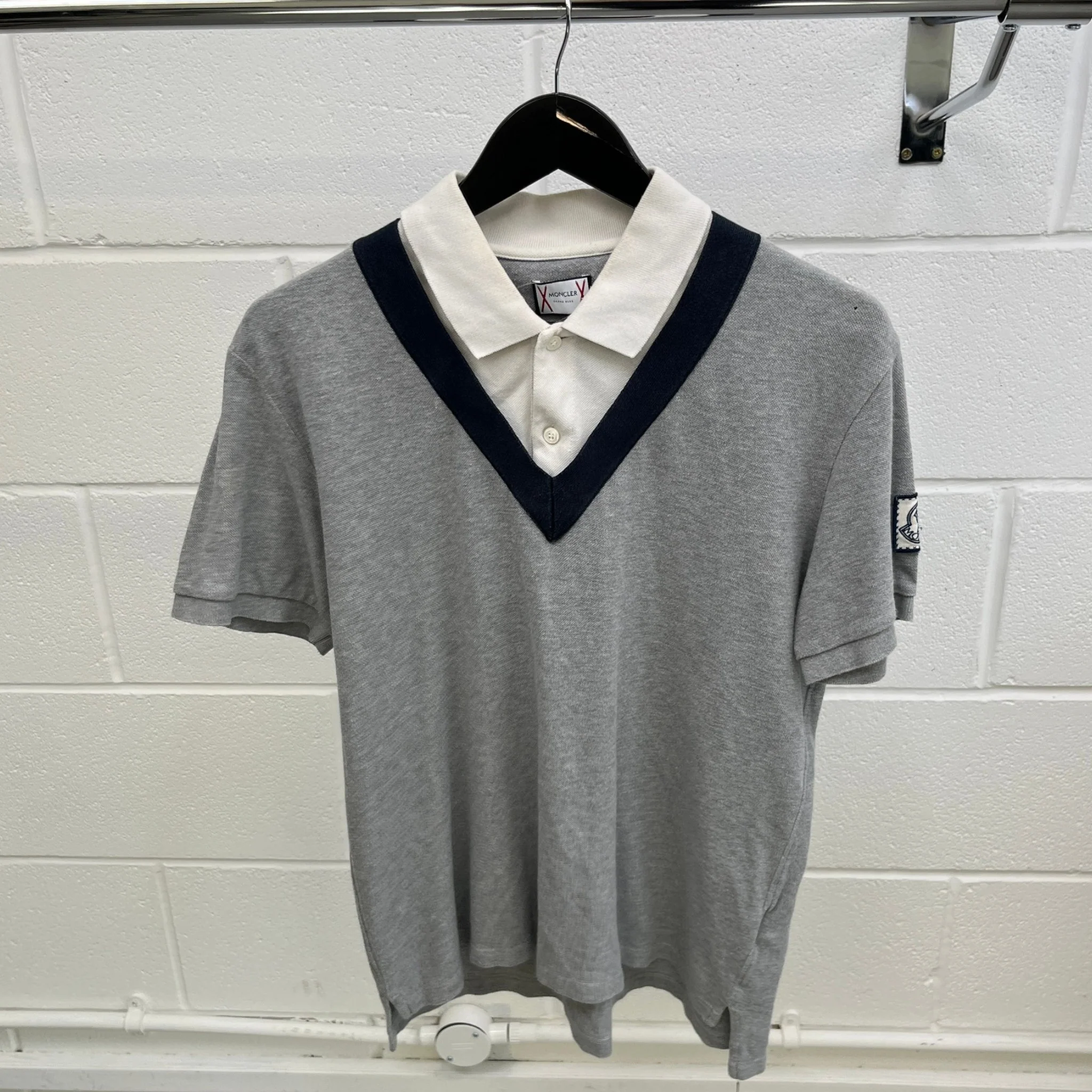 Men's Gamme Bleu Maglia Polo Shirt Grey Size M - Image 8