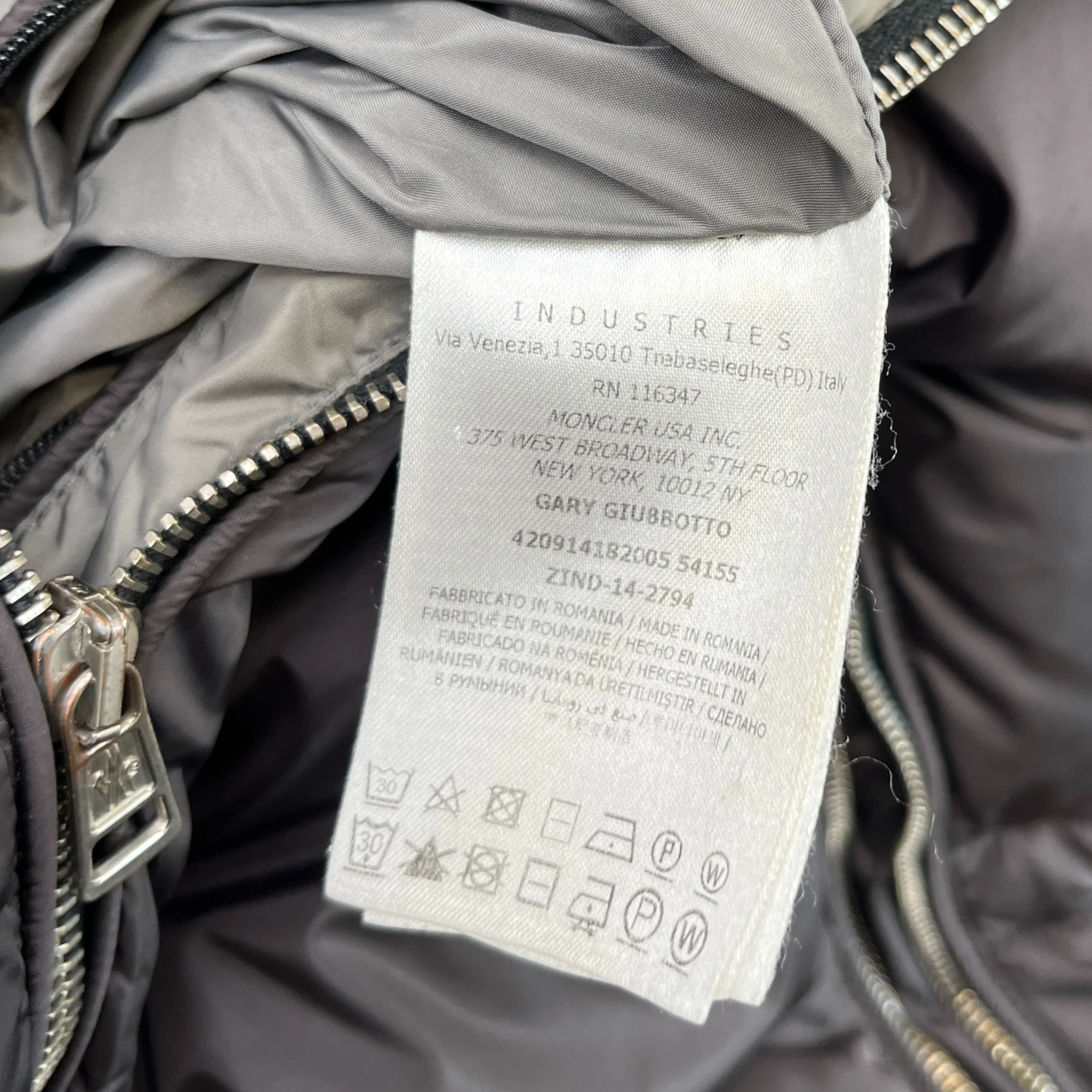 Men's Gary Down Jacket Grey Size 3 / L - Image 8