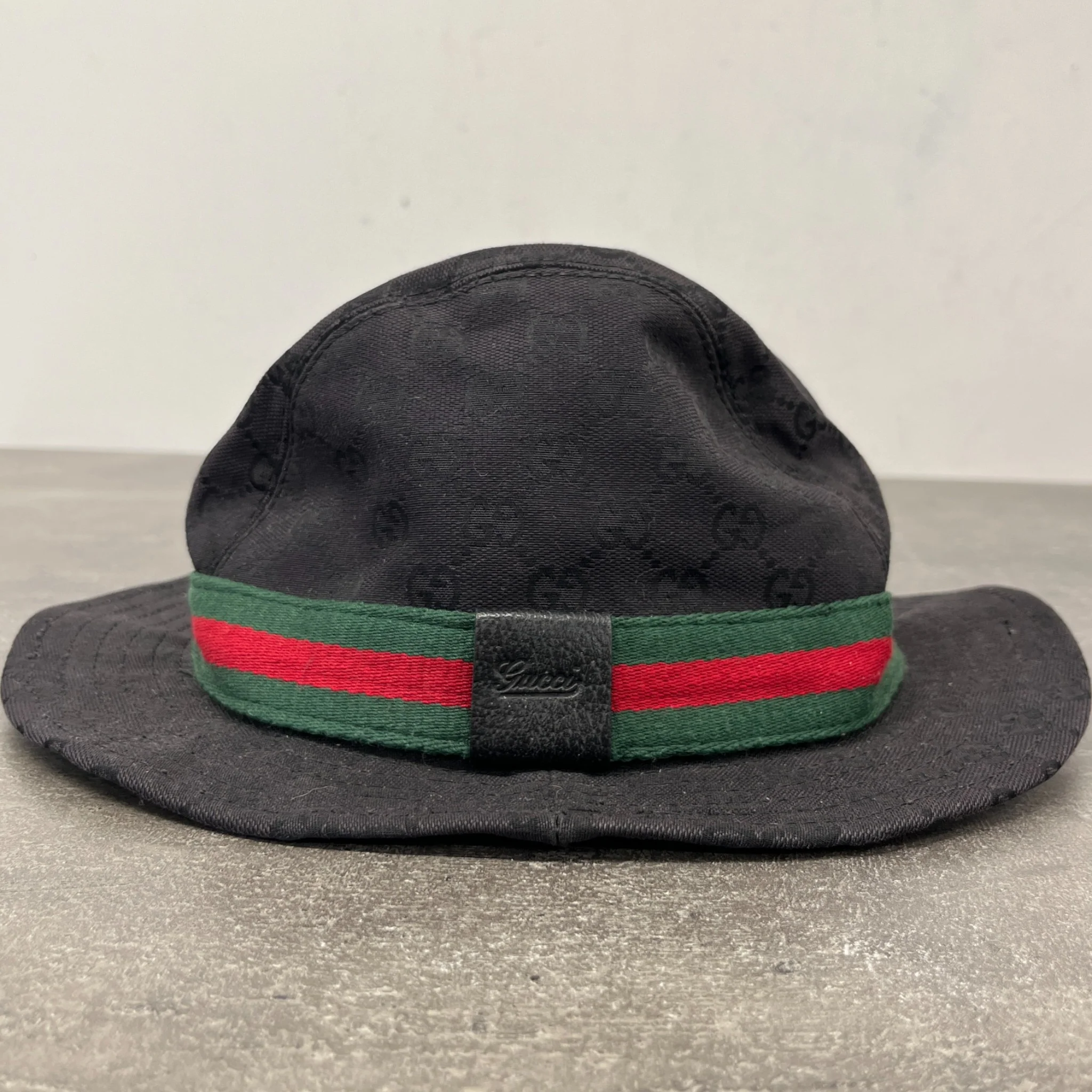 Men's Gg Canvas Hat Black - Image 10