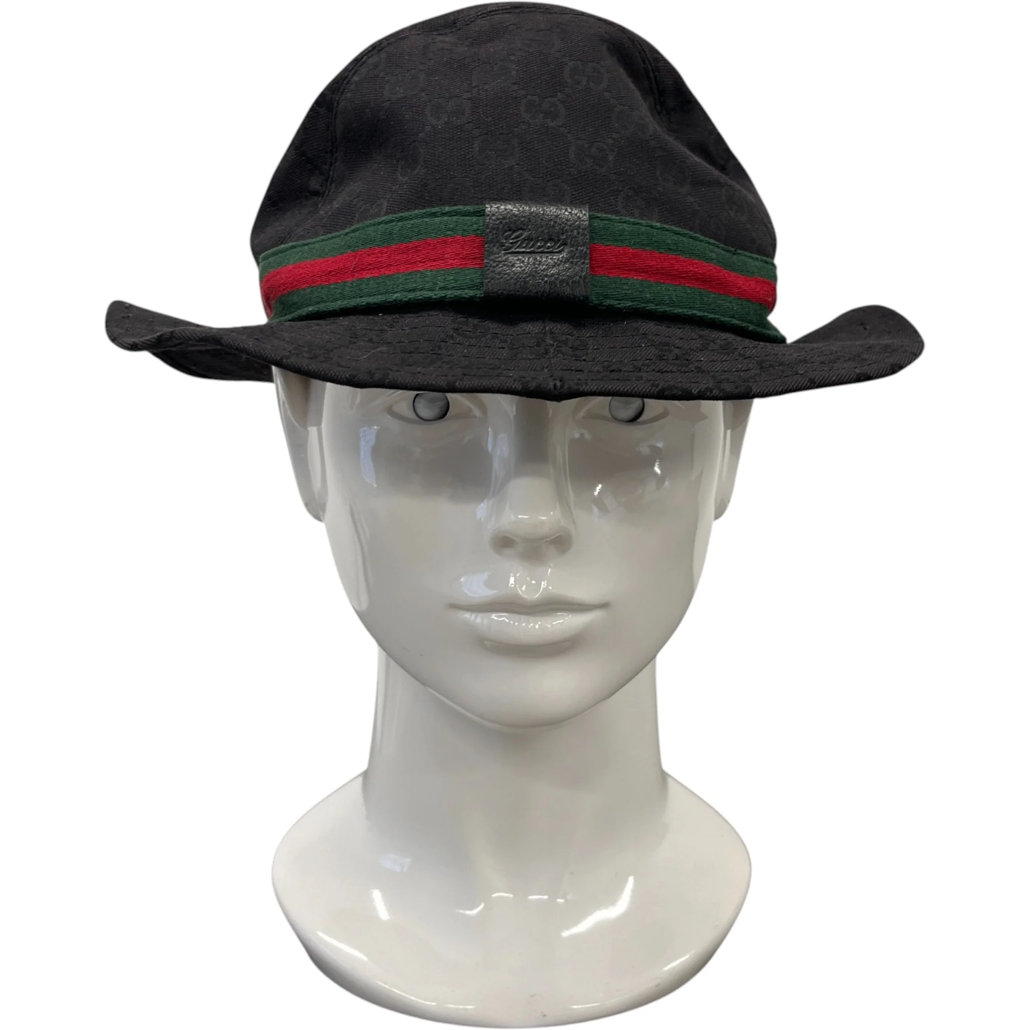 Men's Gg Canvas Hat Black - Image 2