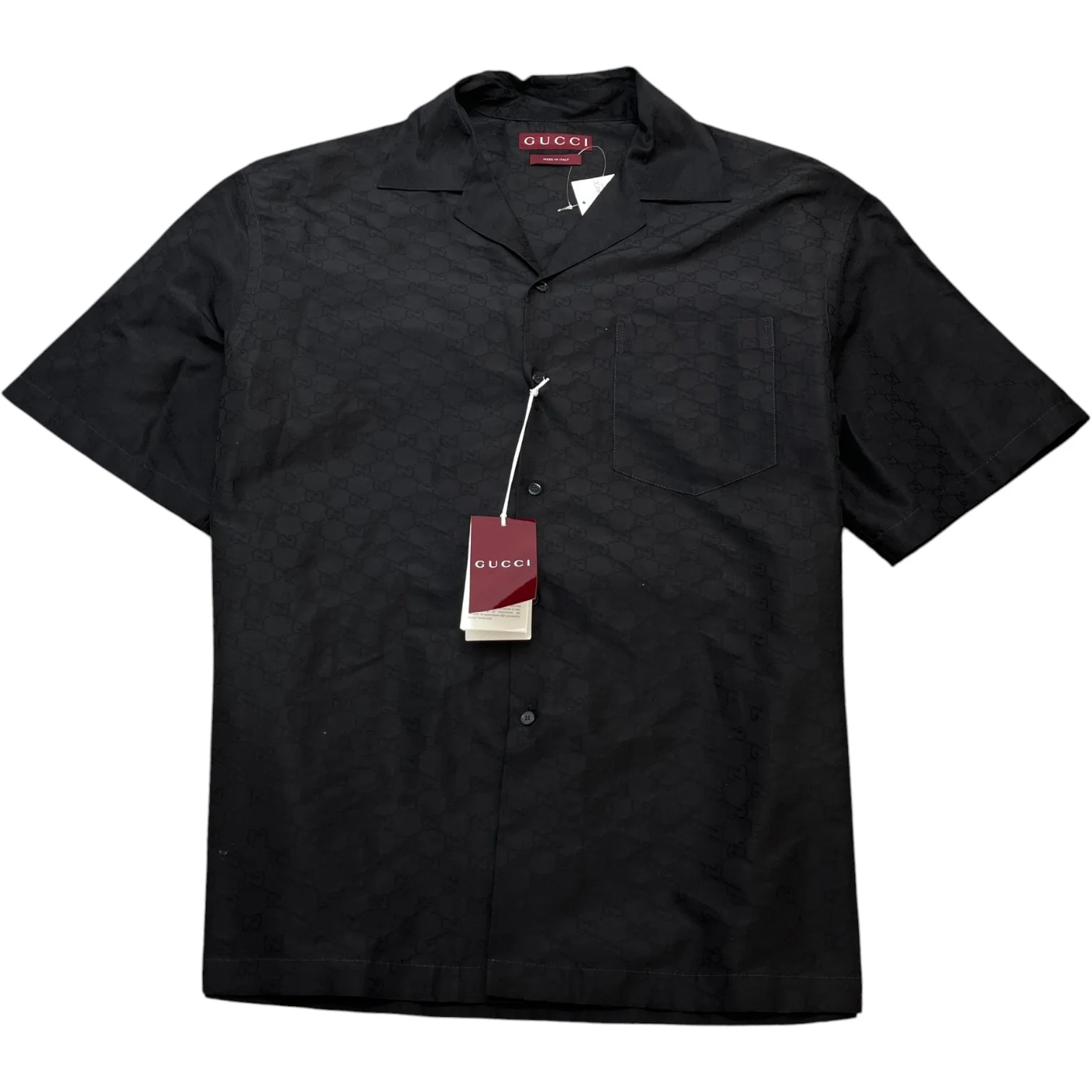Men's Gg Faille Shirt Black Size IT 52 / UK XL